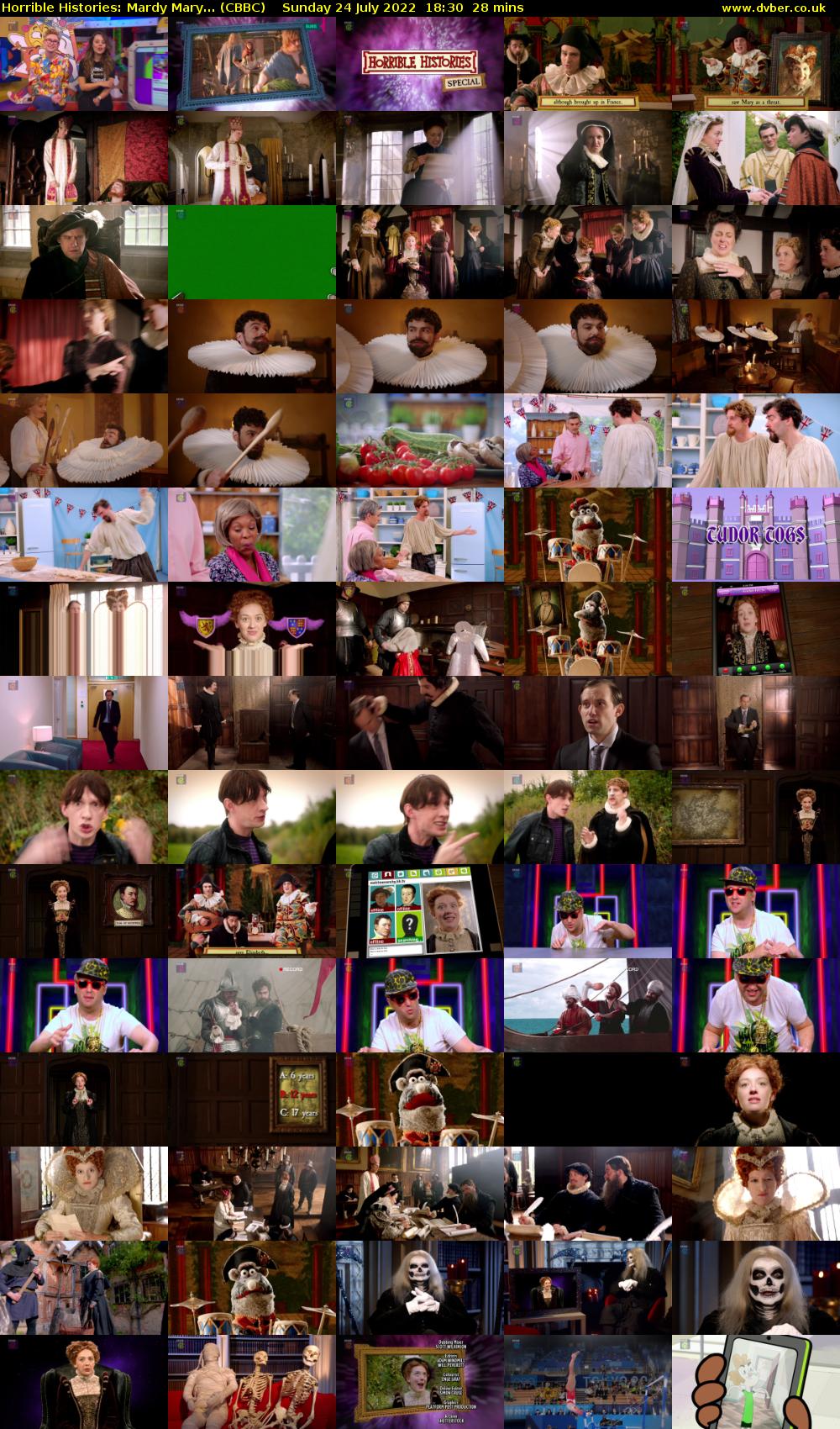 Horrible Histories: Mardy Mary... (CBBC) Sunday 24 July 2022 18:30 - 18:58