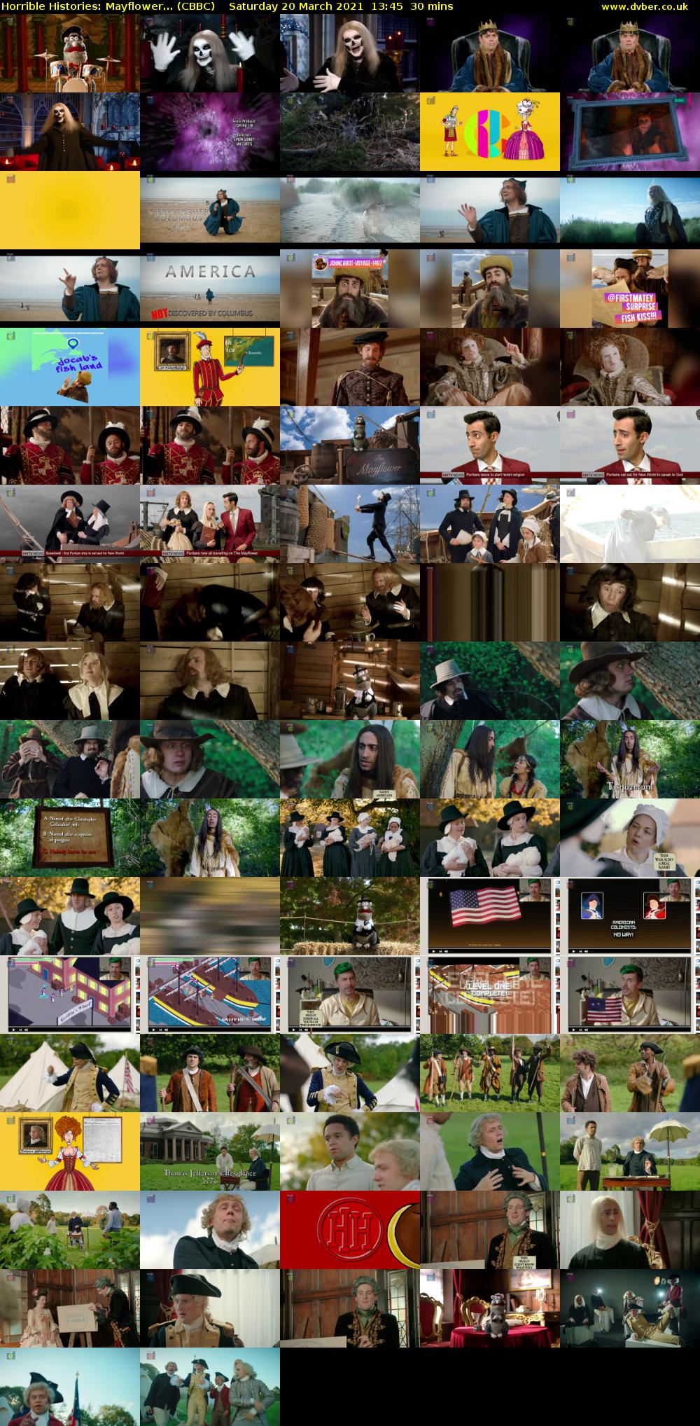 Horrible Histories: Mayflower... (CBBC) Saturday 20 March 2021 13:45 - 14:15