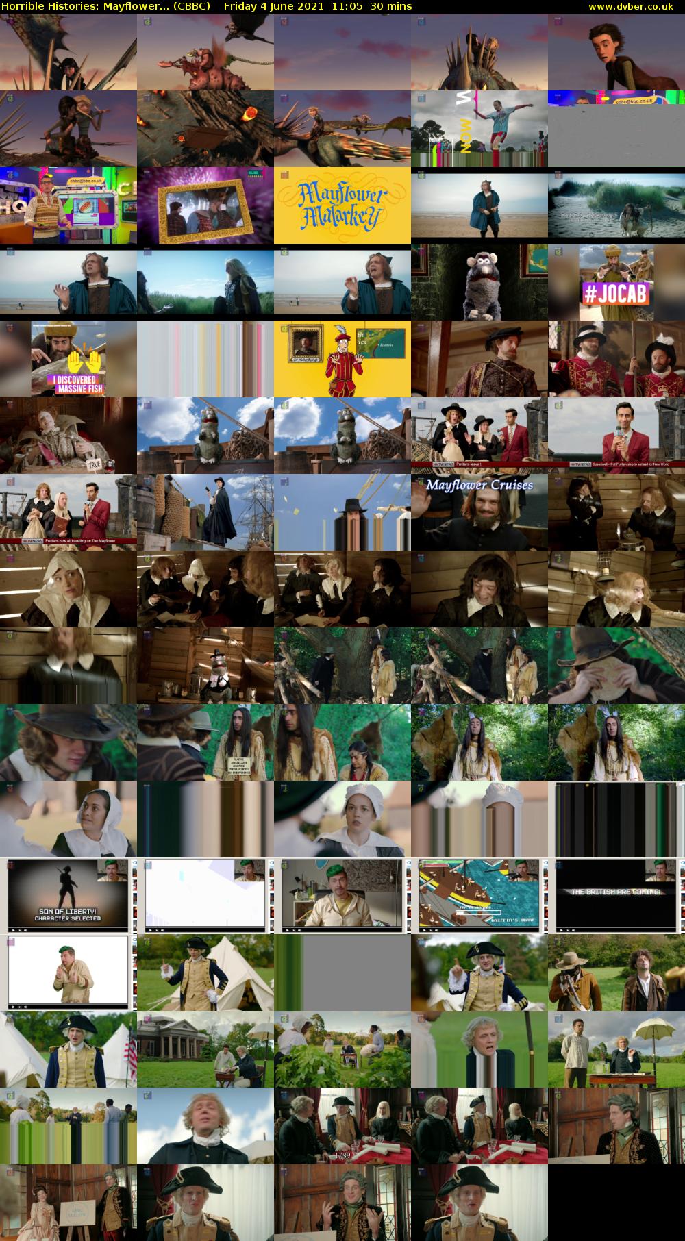 Horrible Histories: Mayflower... (CBBC) Friday 4 June 2021 11:05 - 11:35