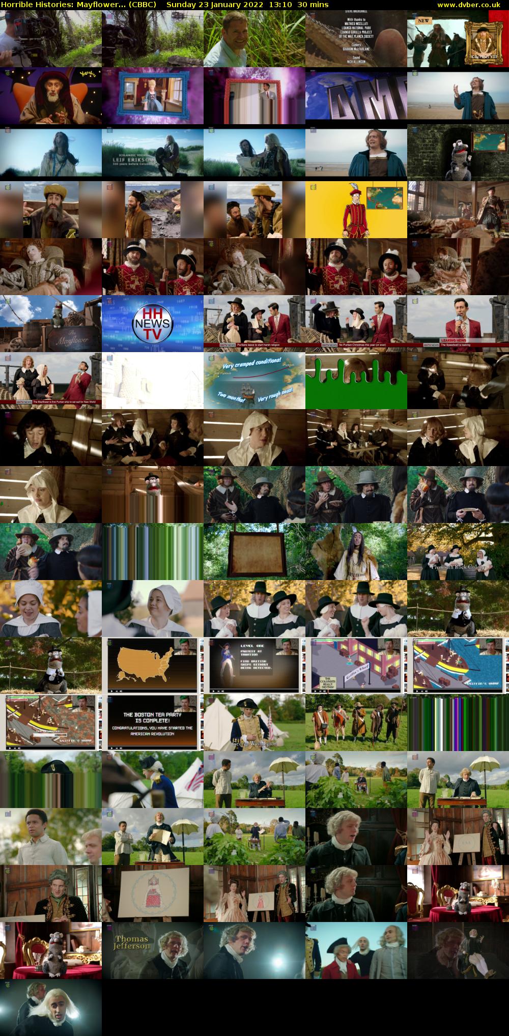 Horrible Histories: Mayflower... (CBBC) Sunday 23 January 2022 13:10 - 13:40