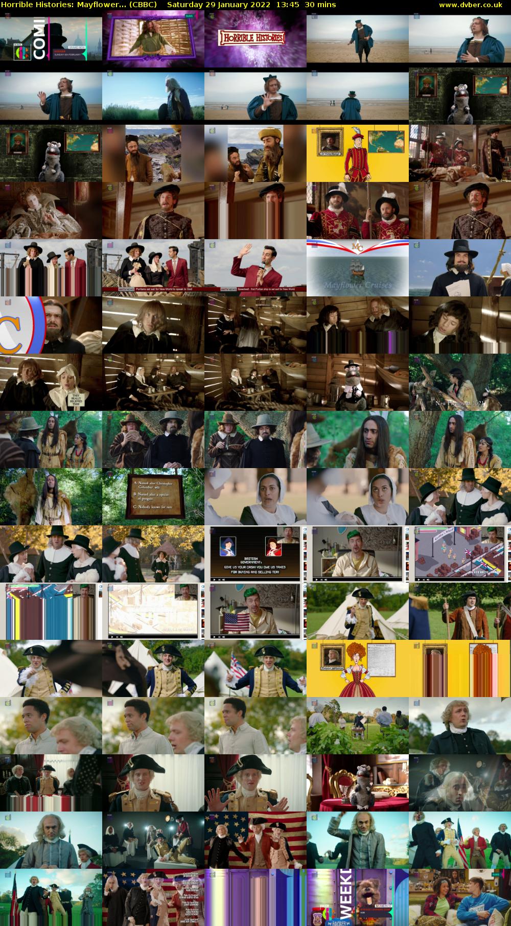 Horrible Histories: Mayflower... (CBBC) Saturday 29 January 2022 13:45 - 14:15