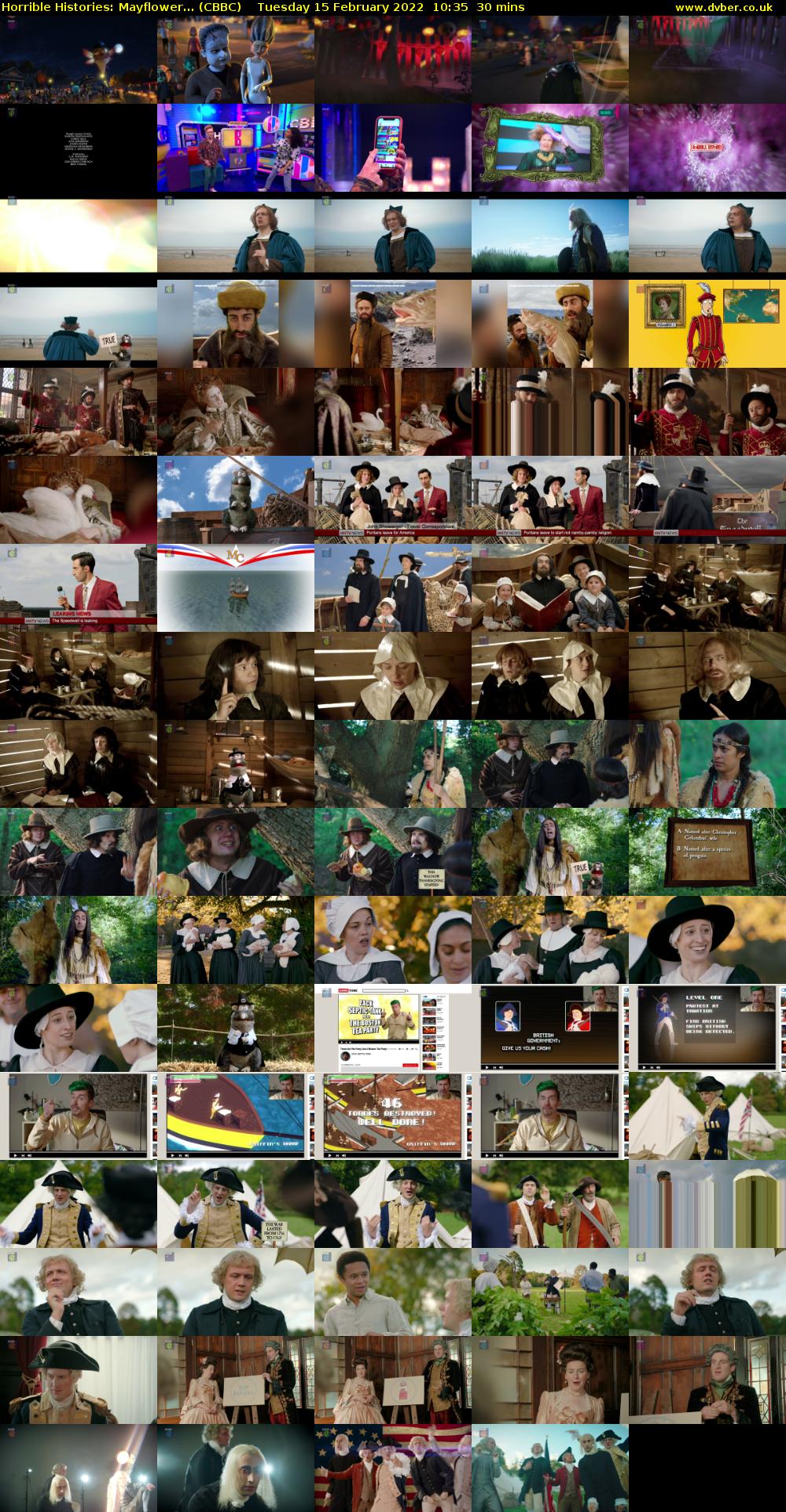 Horrible Histories: Mayflower... (CBBC) Tuesday 15 February 2022 10:35 - 11:05