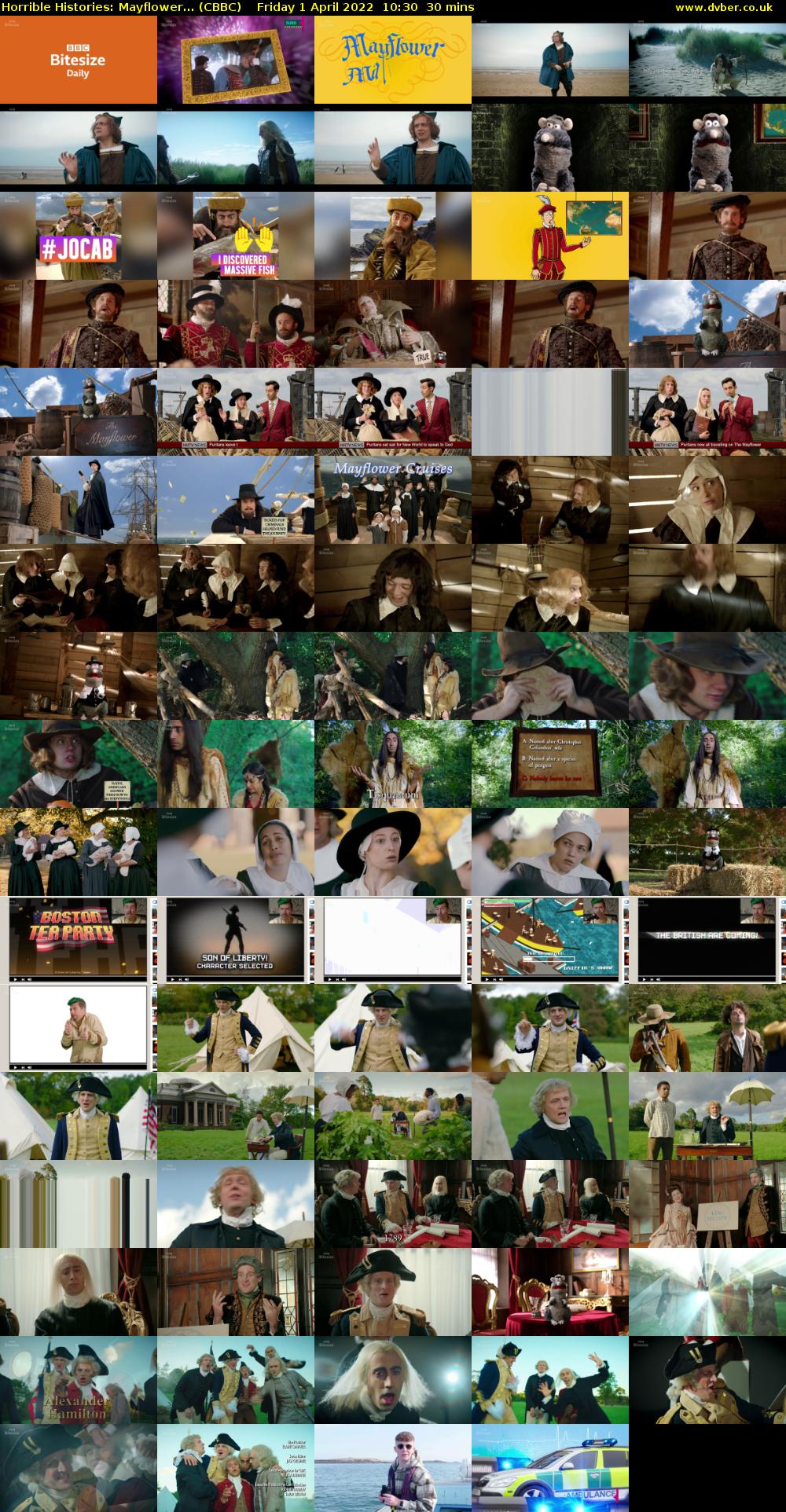 Horrible Histories: Mayflower... (CBBC) Friday 1 April 2022 10:30 - 11:00