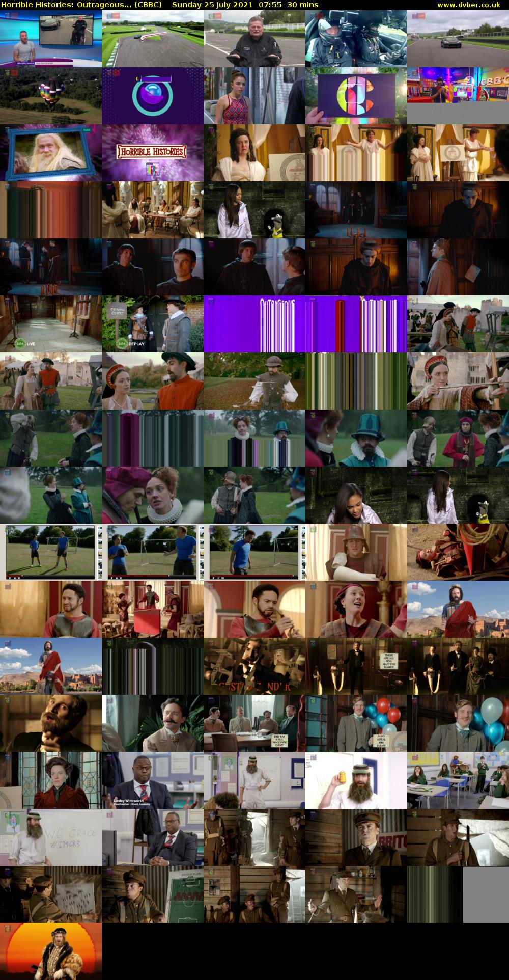 Horrible Histories: Outrageous... (CBBC) Sunday 25 July 2021 07:55 - 08:25