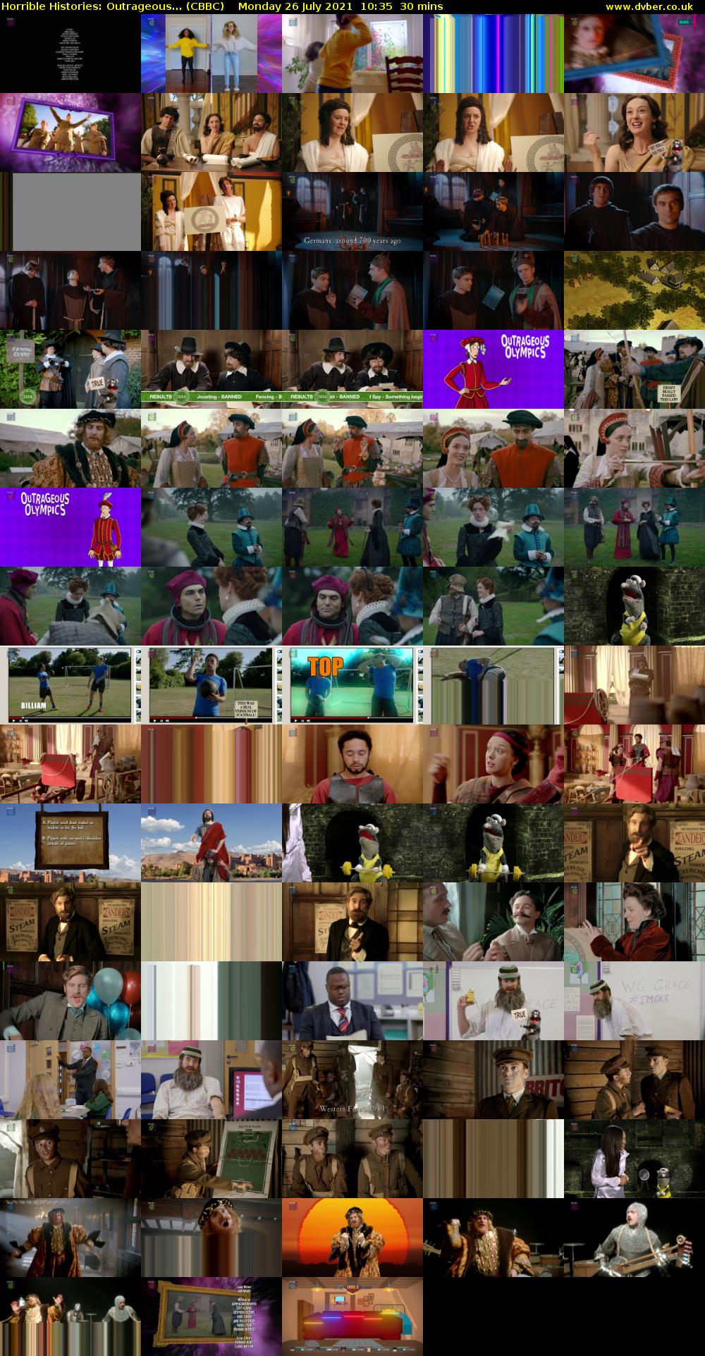 Horrible Histories: Outrageous... (CBBC) Monday 26 July 2021 10:35 - 11:05