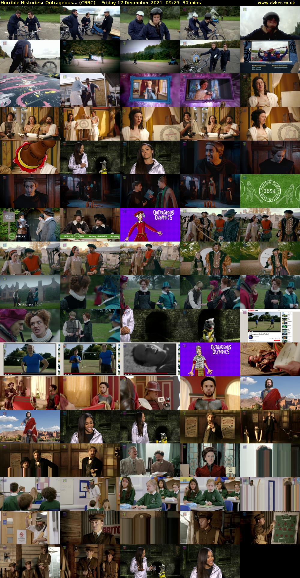Horrible Histories: Outrageous... (CBBC) Friday 17 December 2021 09:25 - 09:55