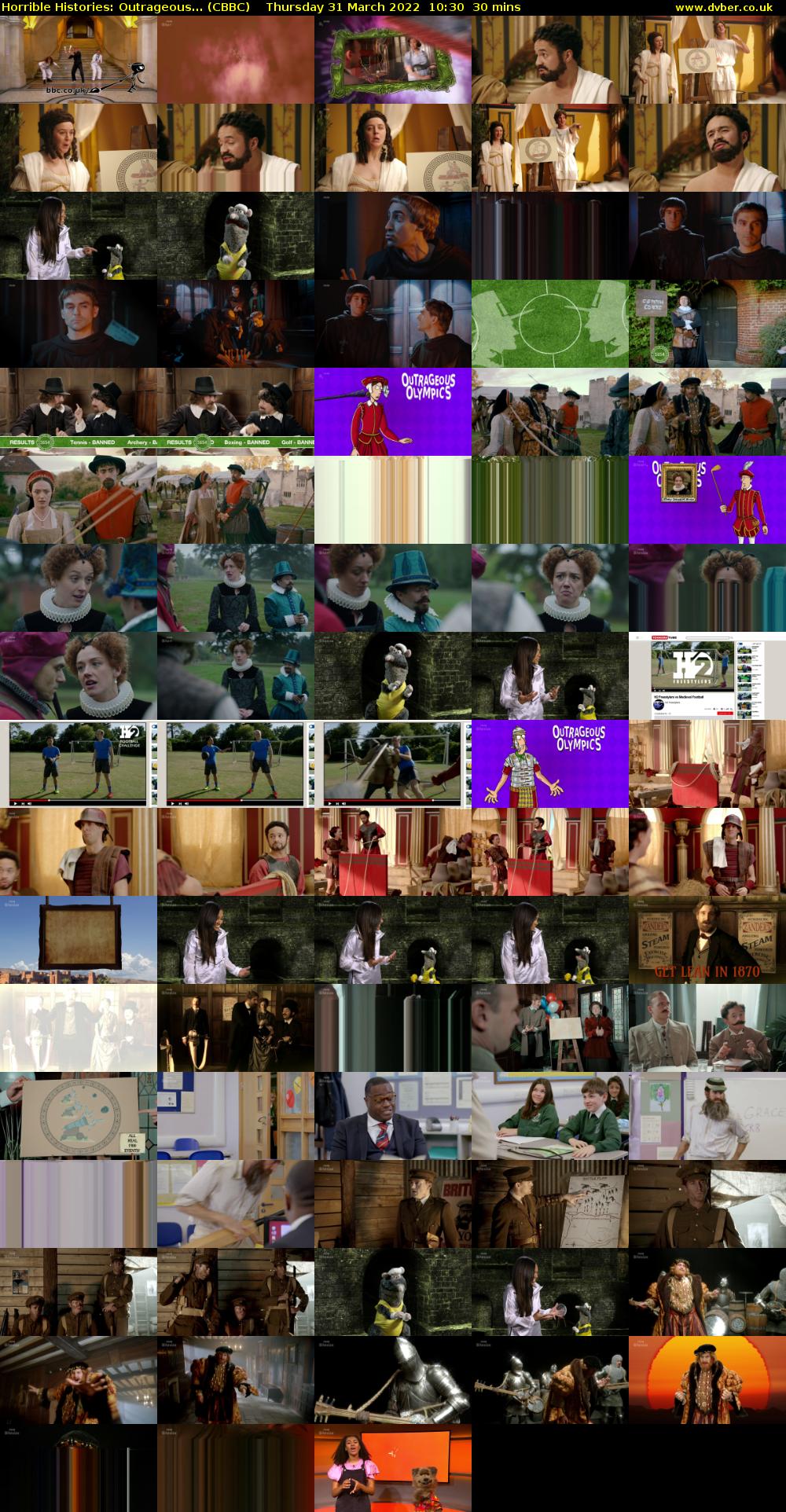 Horrible Histories: Outrageous... (CBBC) Thursday 31 March 2022 10:30 - 11:00
