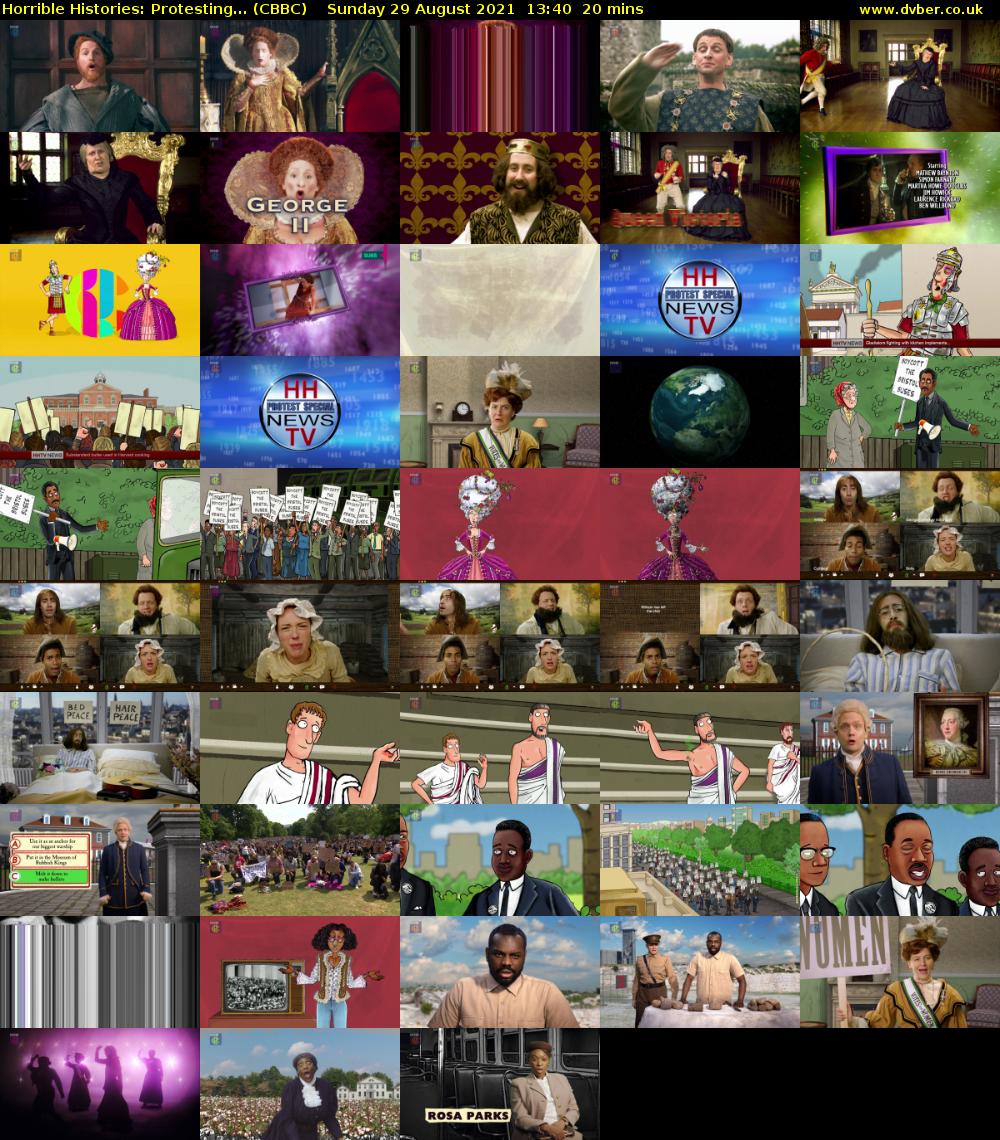 Horrible Histories: Protesting... (CBBC) Sunday 29 August 2021 13:40 - 14:00