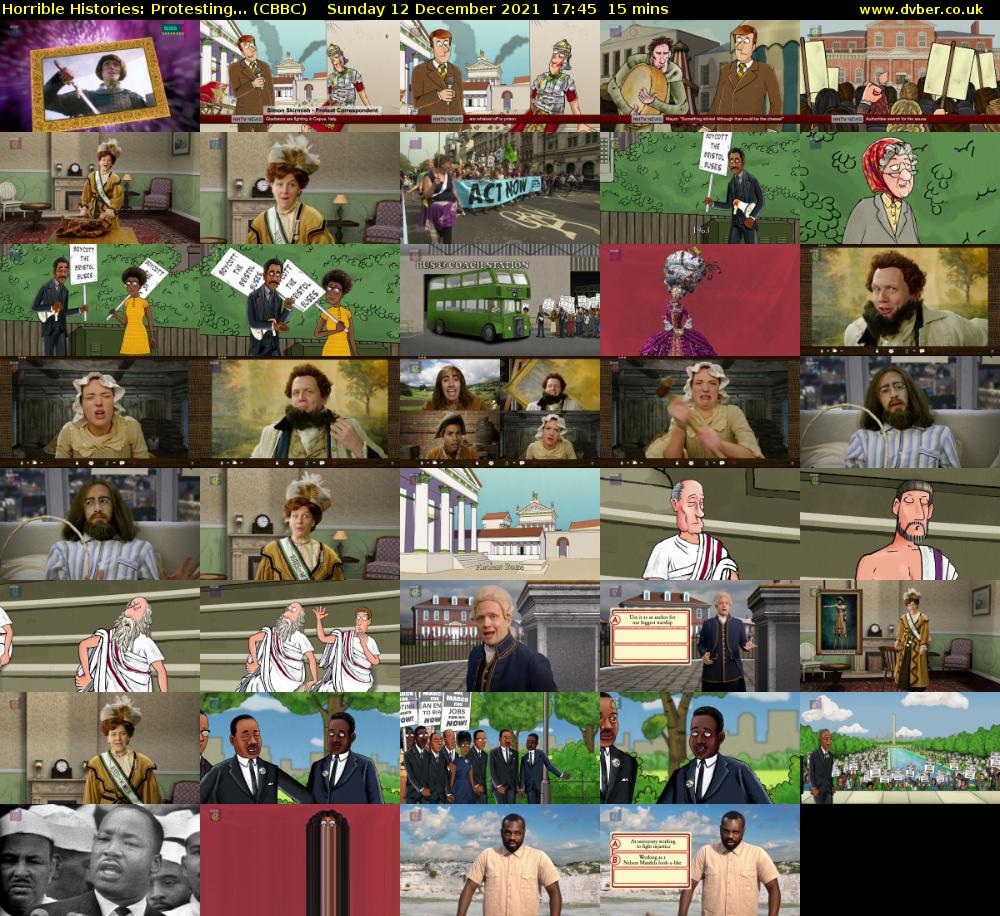Horrible Histories: Protesting... (CBBC) Sunday 12 December 2021 17:45 - 18:00
