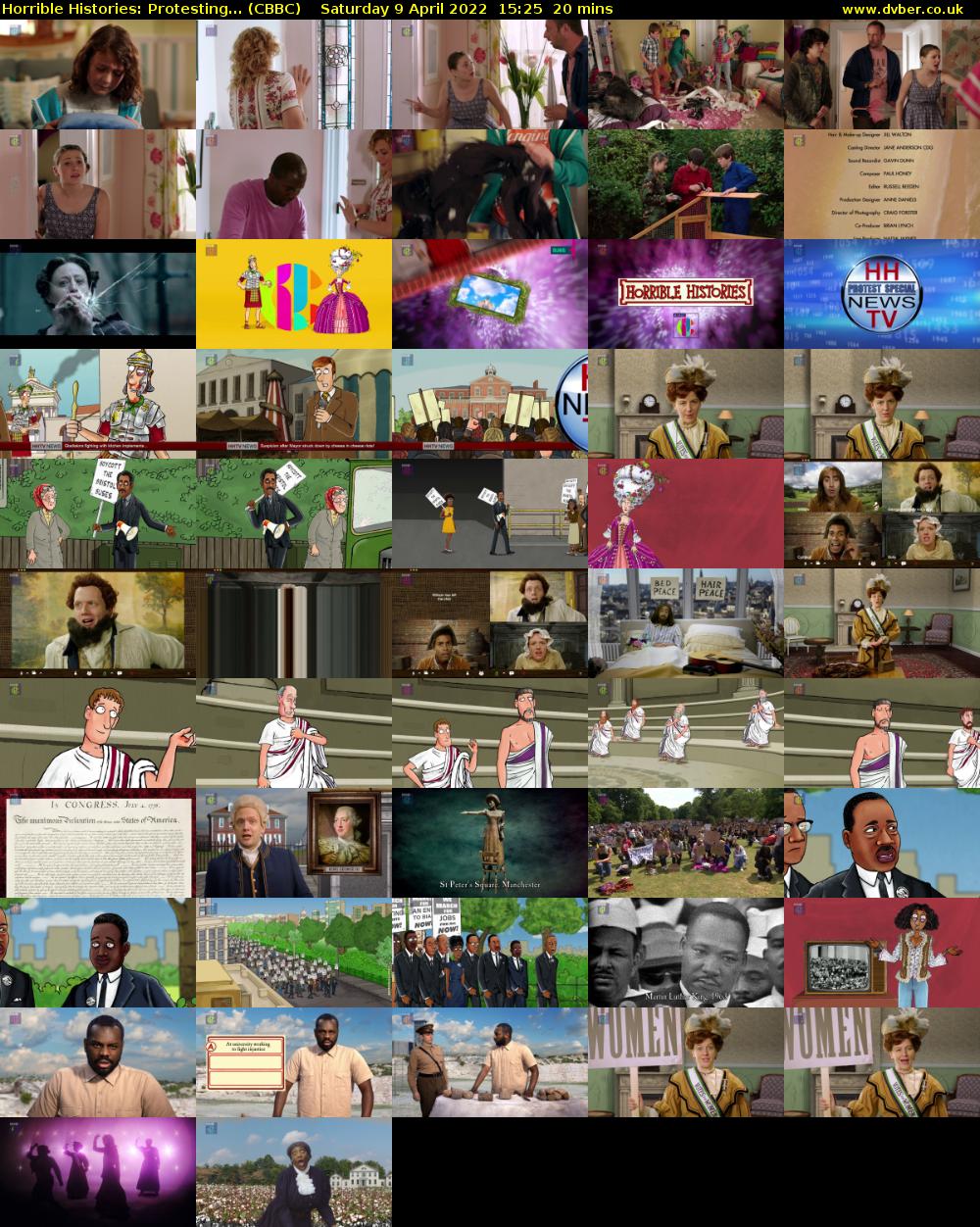 Horrible Histories: Protesting... (CBBC) Saturday 9 April 2022 15:25 - 15:45