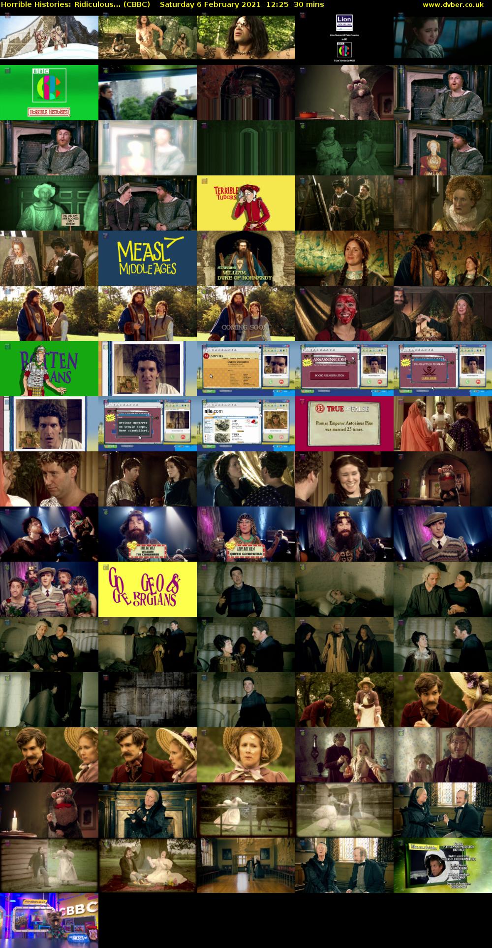 Horrible Histories: Ridiculous... (CBBC) Saturday 6 February 2021 12:25 - 12:55