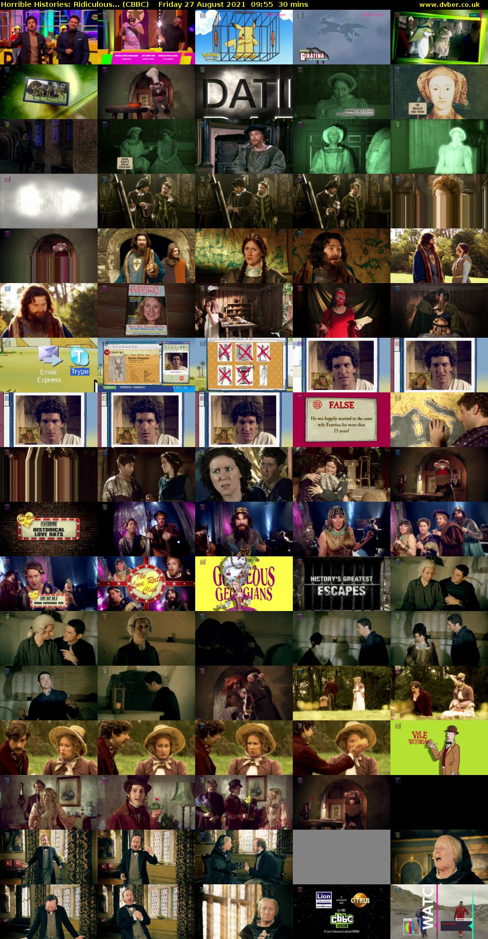 Horrible Histories: Ridiculous... (CBBC) Friday 27 August 2021 09:55 - 10:25
