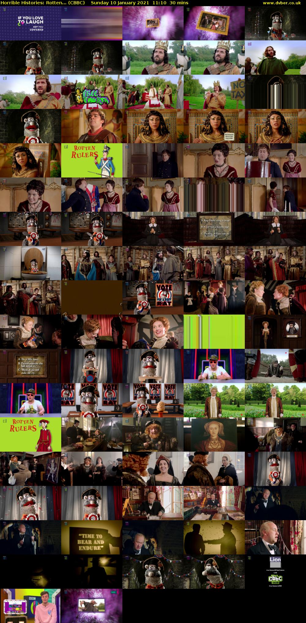 Horrible Histories: Rotten... (CBBC) Sunday 10 January 2021 11:10 - 11:40