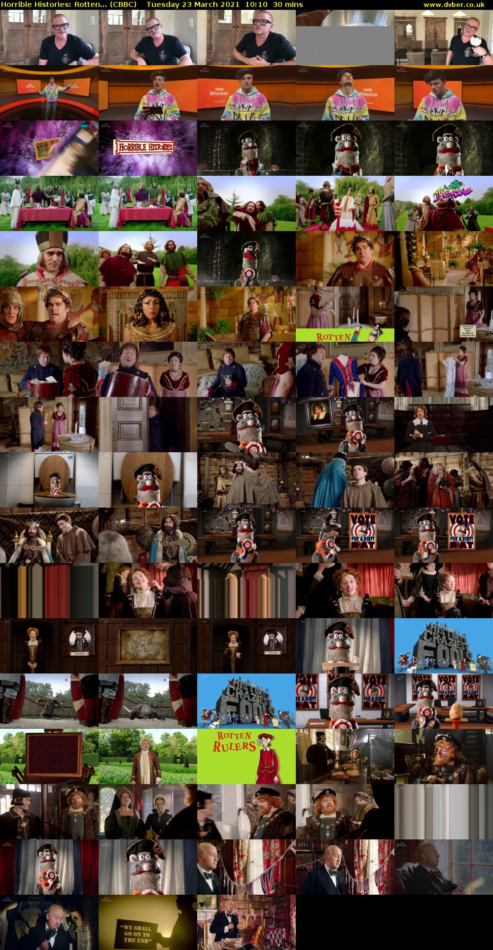 Horrible Histories: Rotten... (CBBC) Tuesday 23 March 2021 10:10 - 10:40