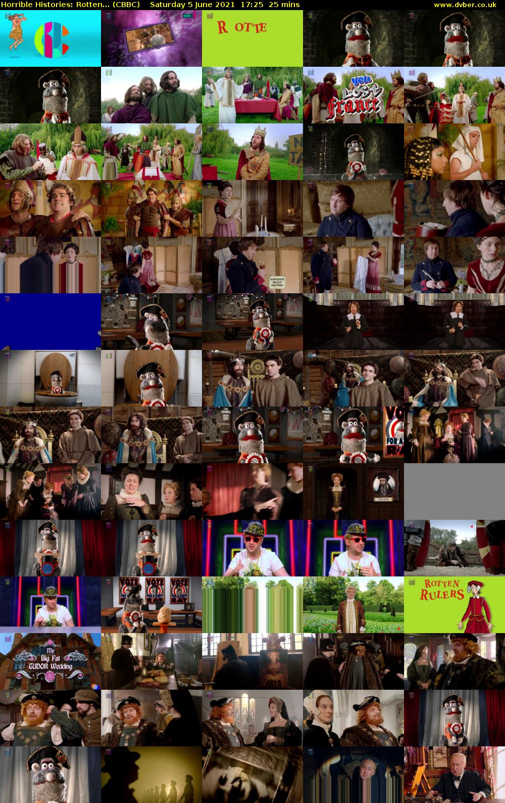 Horrible Histories: Rotten... (CBBC) Saturday 5 June 2021 17:25 - 17:50