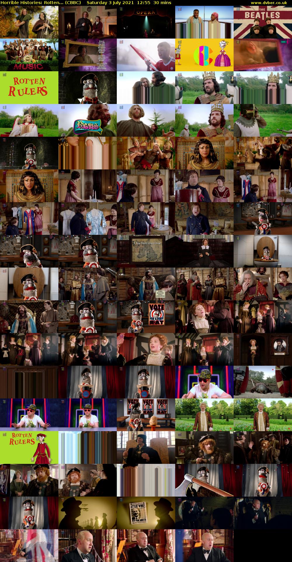 Horrible Histories: Rotten... (CBBC) Saturday 3 July 2021 12:55 - 13:25