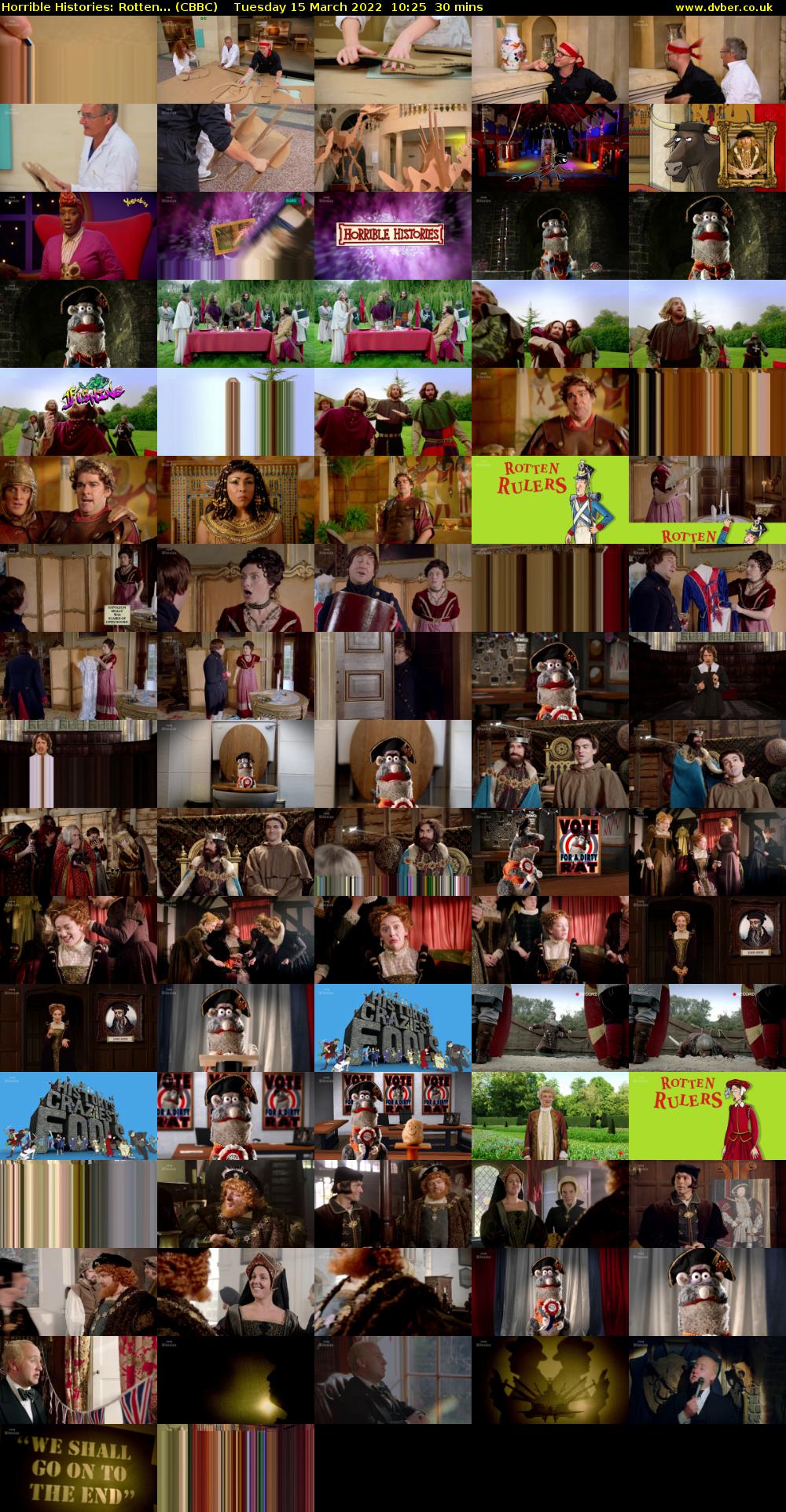 Horrible Histories: Rotten... (CBBC) Tuesday 15 March 2022 10:25 - 10:55
