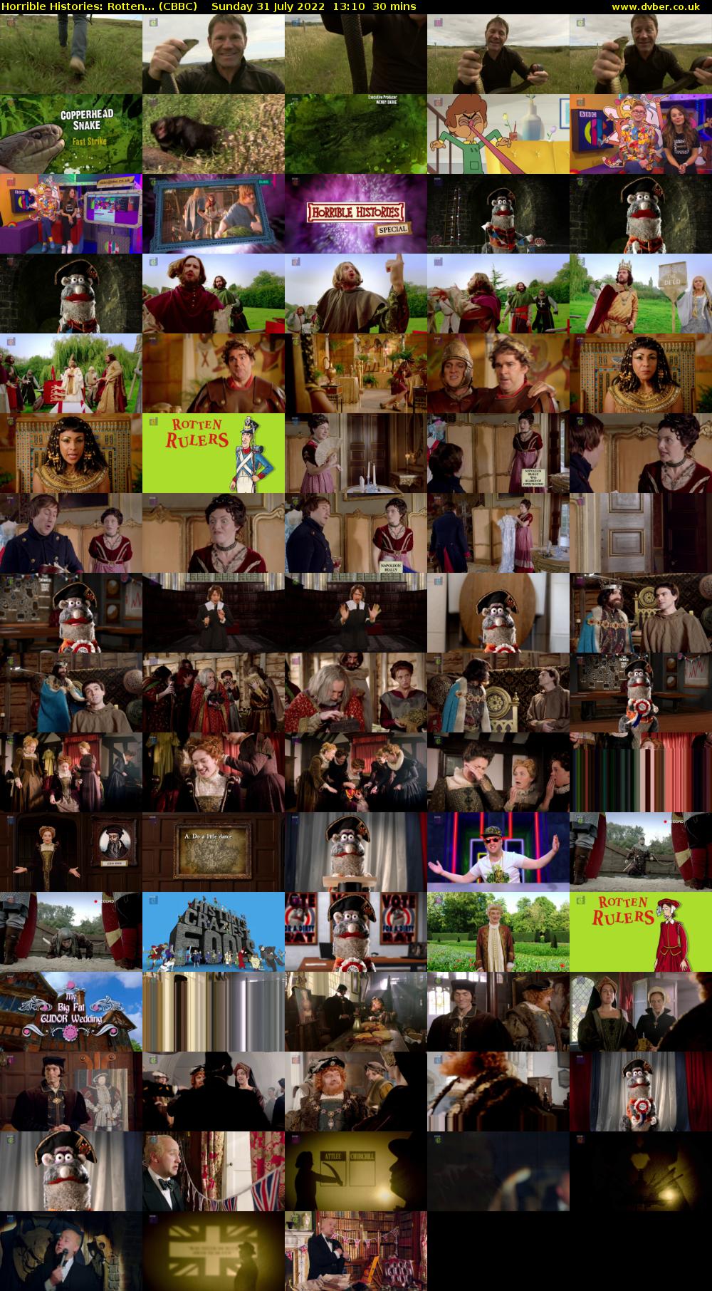 Horrible Histories: Rotten... (CBBC) Sunday 31 July 2022 13:10 - 13:40