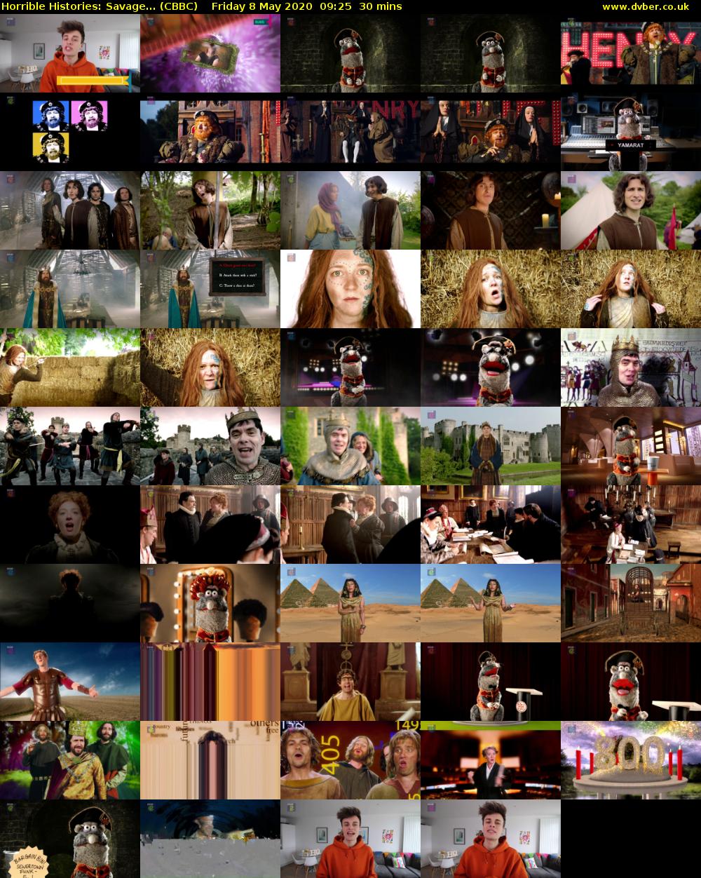 Horrible Histories: Savage... (CBBC) Friday 8 May 2020 09:25 - 09:55