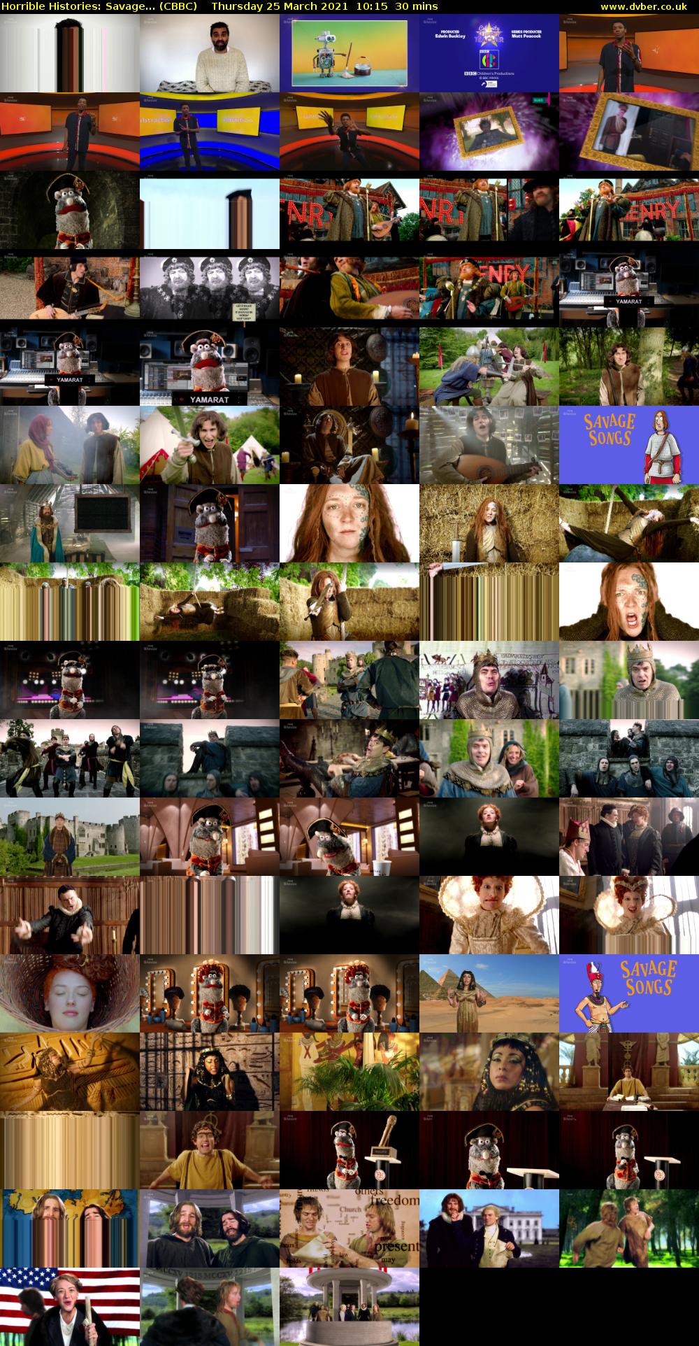 Horrible Histories: Savage... (CBBC) Thursday 25 March 2021 10:15 - 10:45