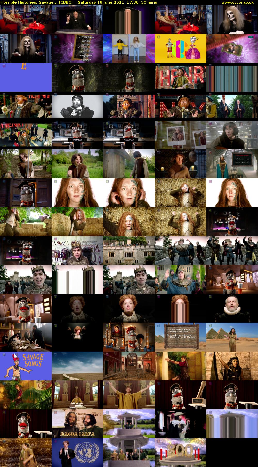 Horrible Histories: Savage... (CBBC) Saturday 19 June 2021 17:30 - 18:00