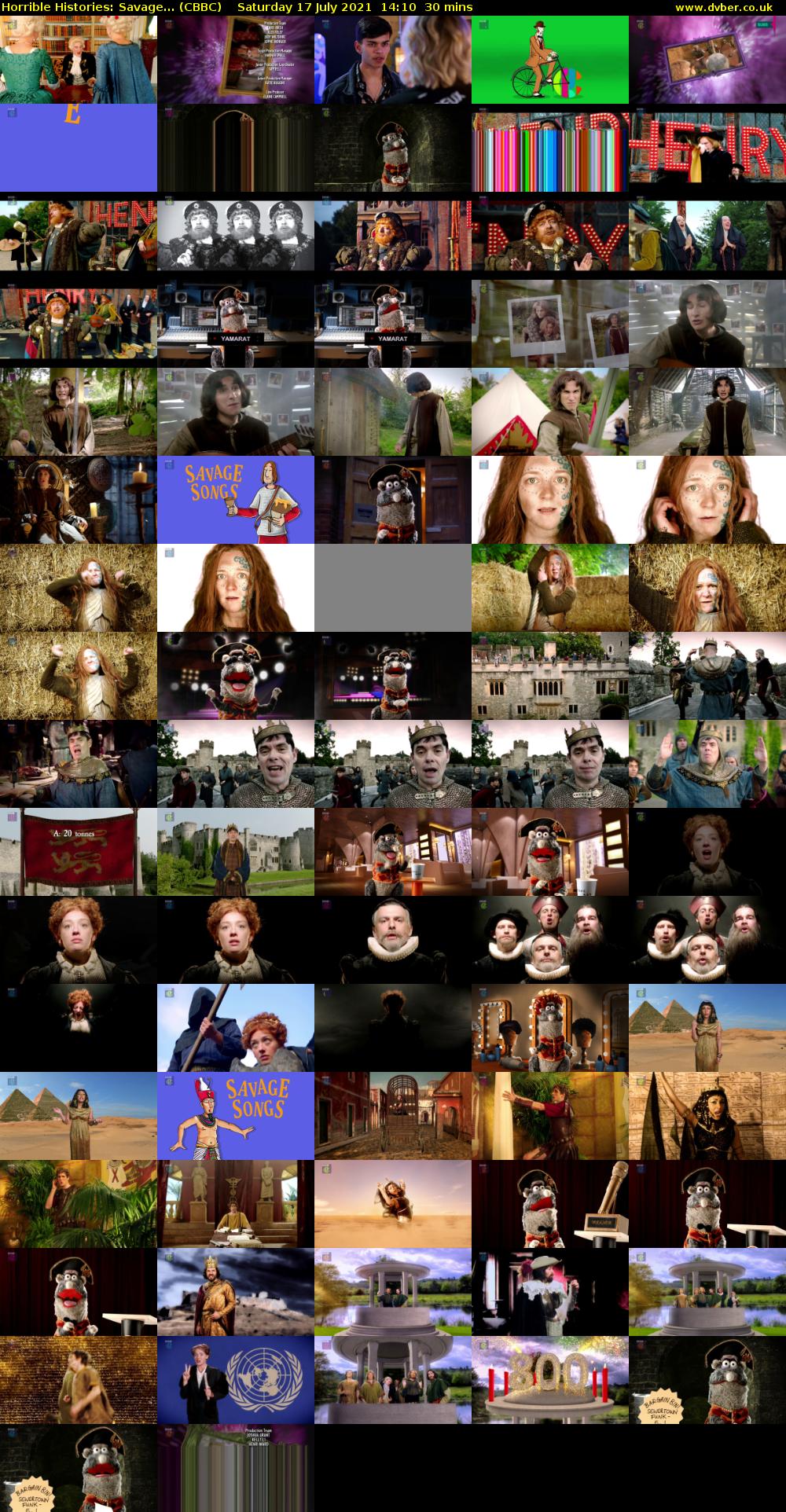 Horrible Histories: Savage... (CBBC) Saturday 17 July 2021 14:10 - 14:40