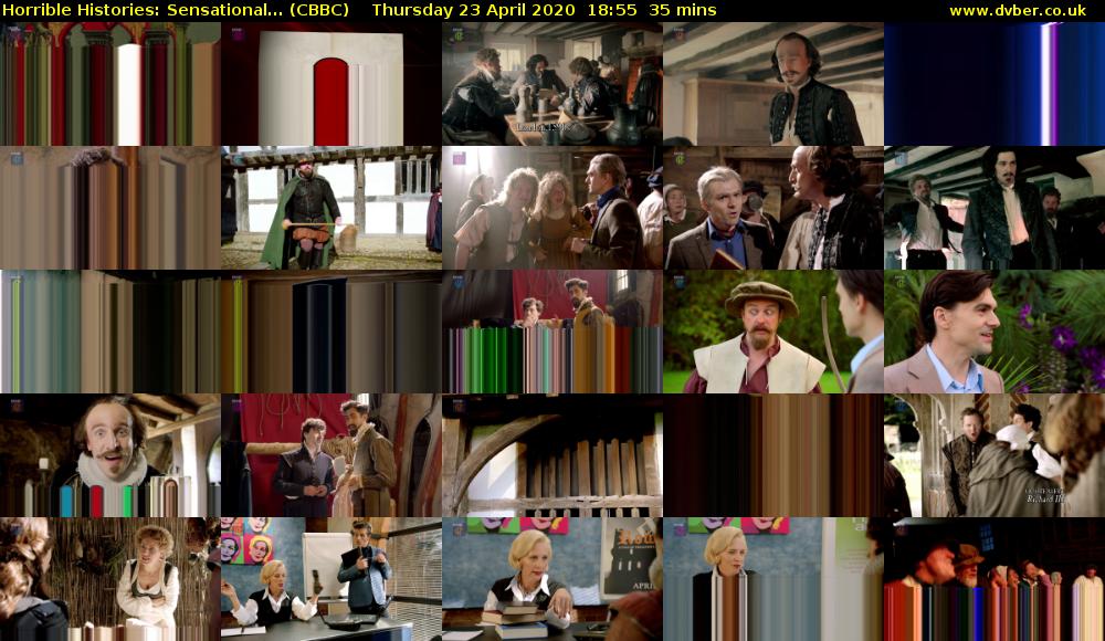 Horrible Histories: Sensational... (CBBC) Thursday 23 April 2020 18:55 - 19:30