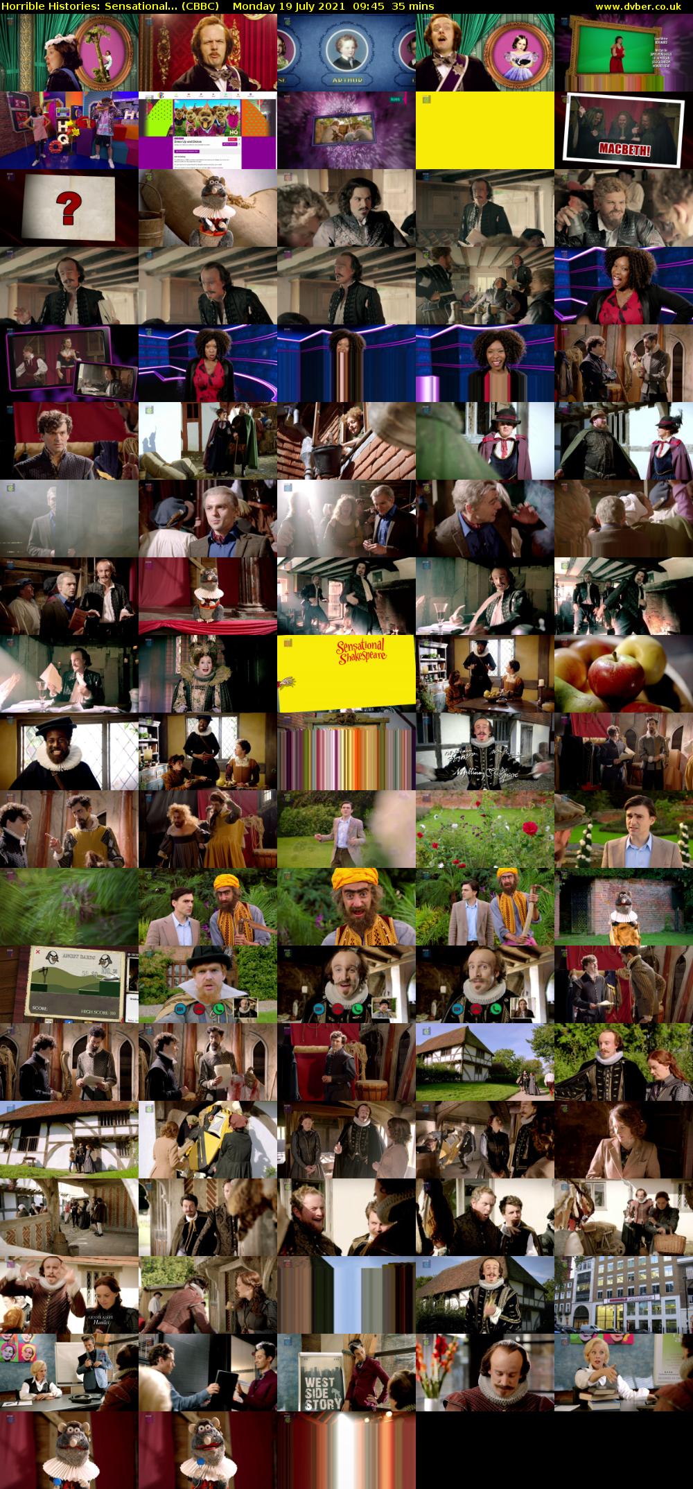 Horrible Histories: Sensational... (CBBC) Monday 19 July 2021 09:45 - 10:20