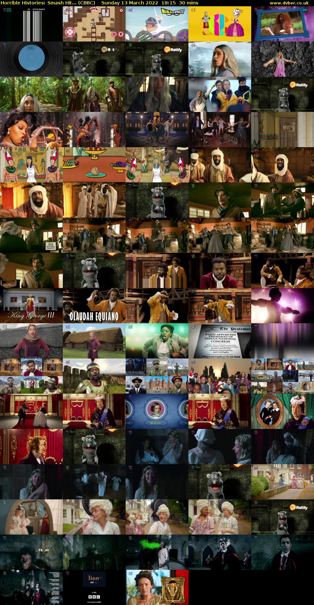 Horrible Histories: Smash Hit... (CBBC) Sunday 13 March 2022 18:15 - 18:45