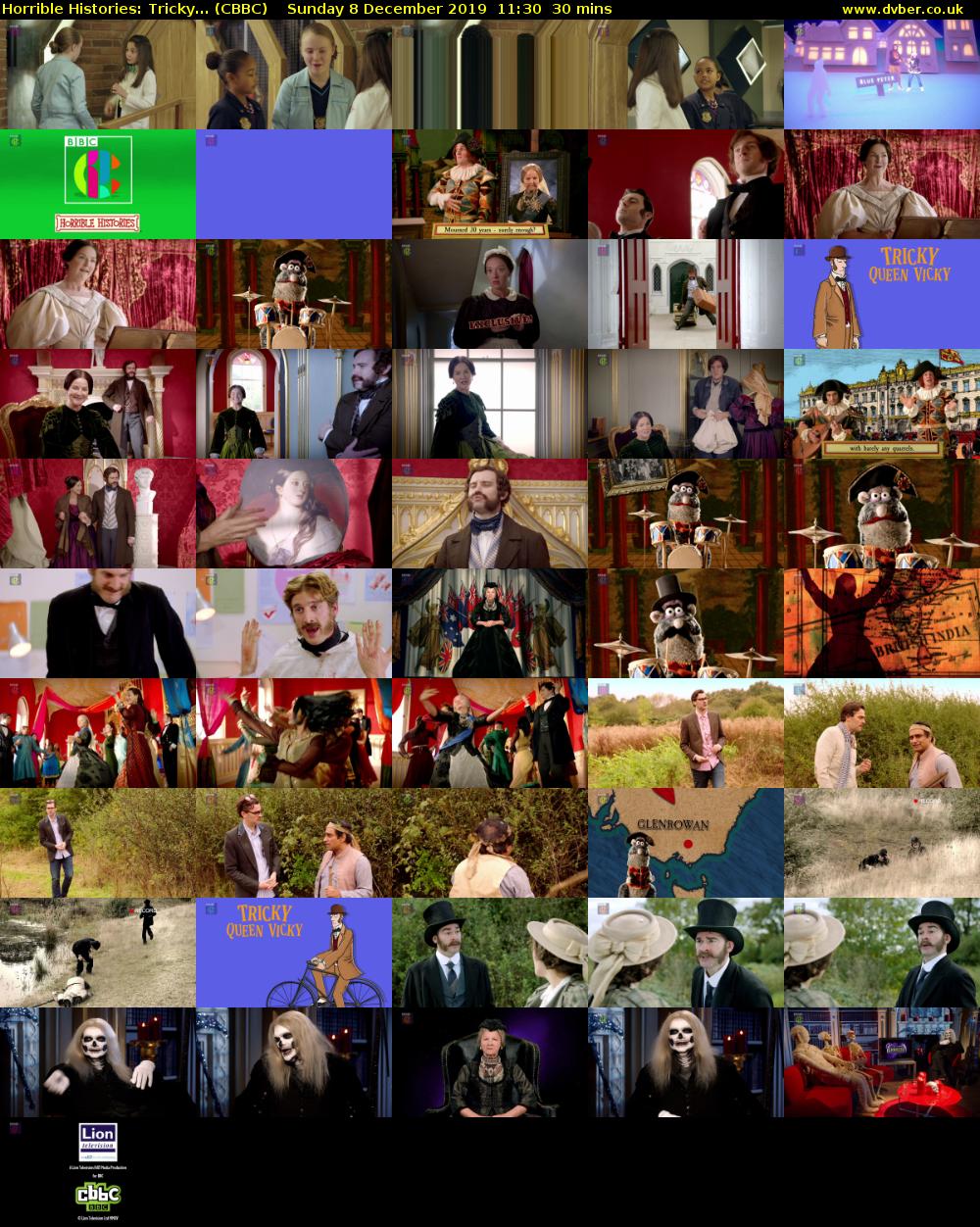 Horrible Histories: Tricky... (CBBC) Sunday 8 December 2019 11:30 - 12:00