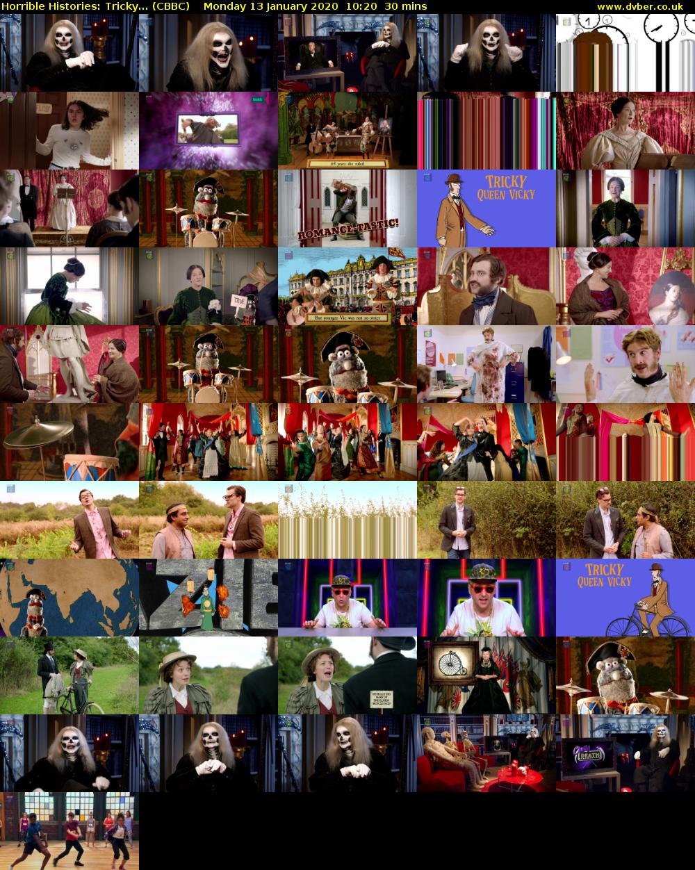Horrible Histories: Tricky... (CBBC) Monday 13 January 2020 10:20 - 10:50