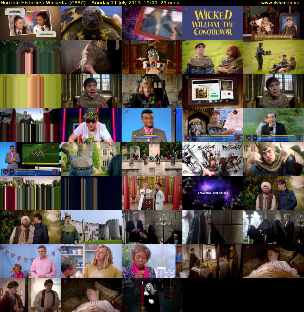 Horrible Histories: Wicked... (CBBC) Sunday 21 July 2019 19:00 - 19:25