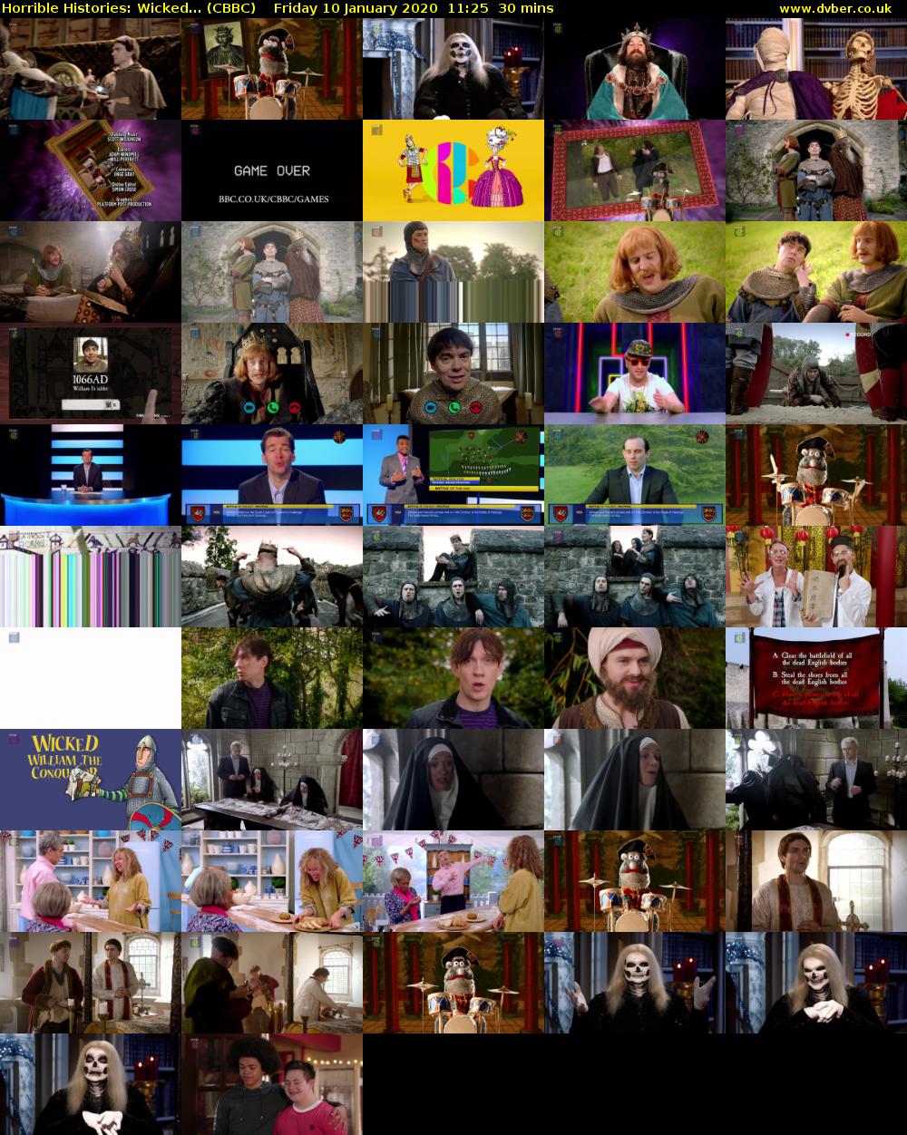 Horrible Histories: Wicked... (CBBC) Friday 10 January 2020 11:25 - 11:55
