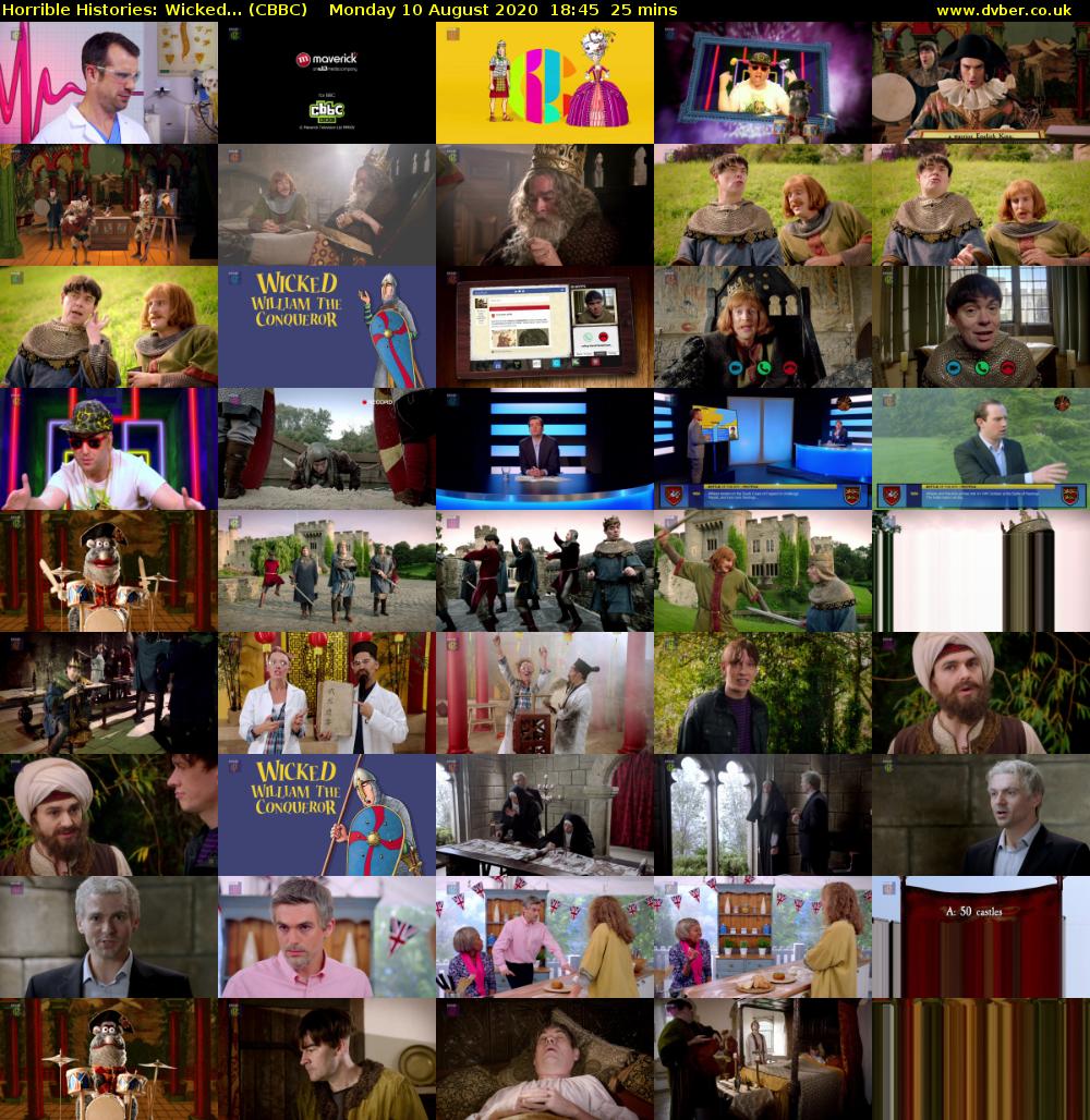 Horrible Histories: Wicked... (CBBC) Monday 10 August 2020 18:45 - 19:10