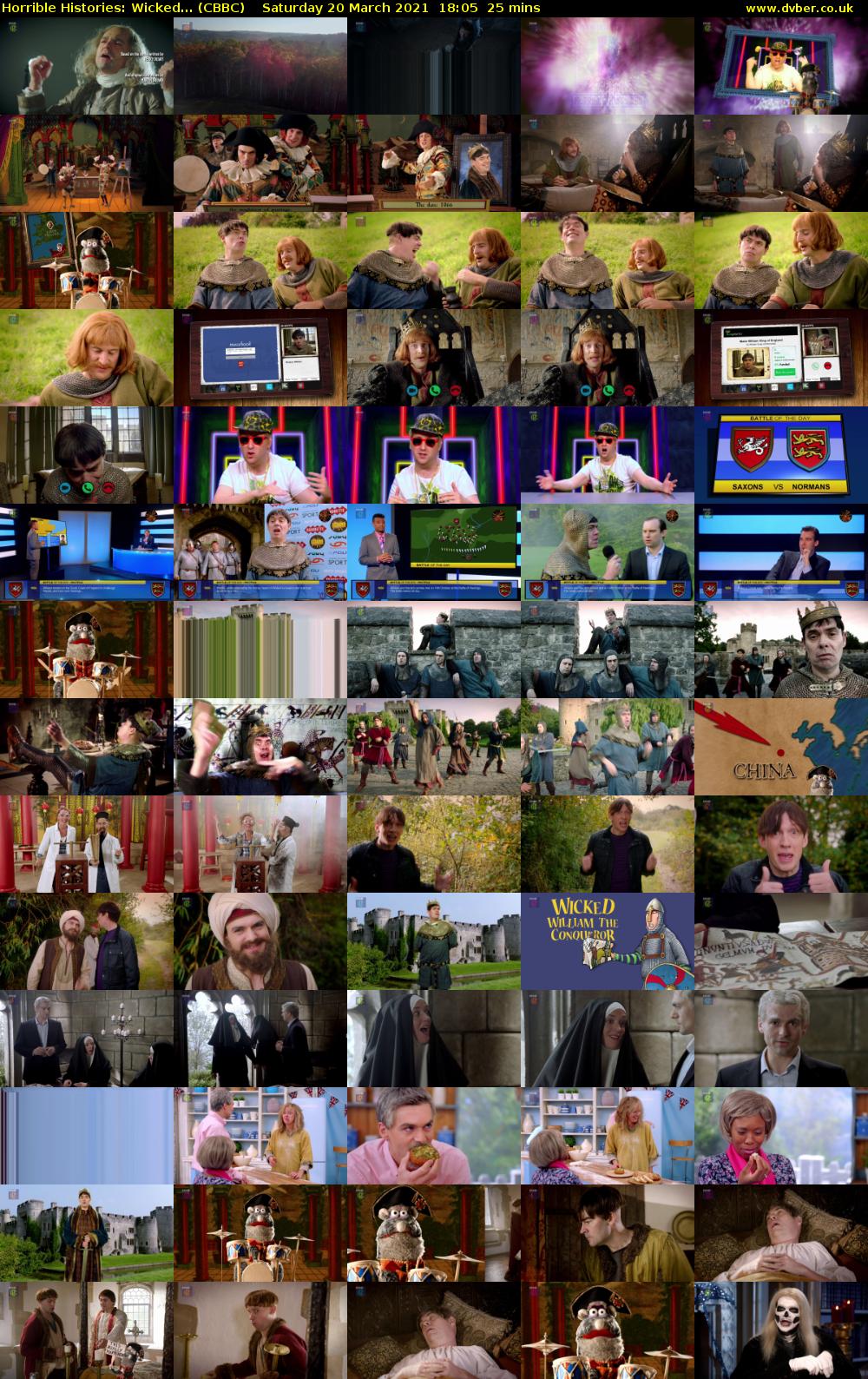 Horrible Histories: Wicked... (CBBC) Saturday 20 March 2021 18:05 - 18:30