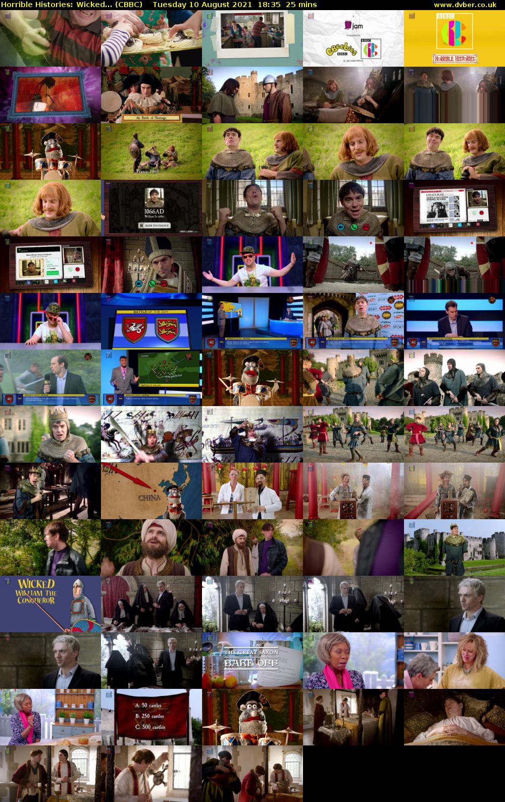Horrible Histories: Wicked... (CBBC) Tuesday 10 August 2021 18:35 - 19:00