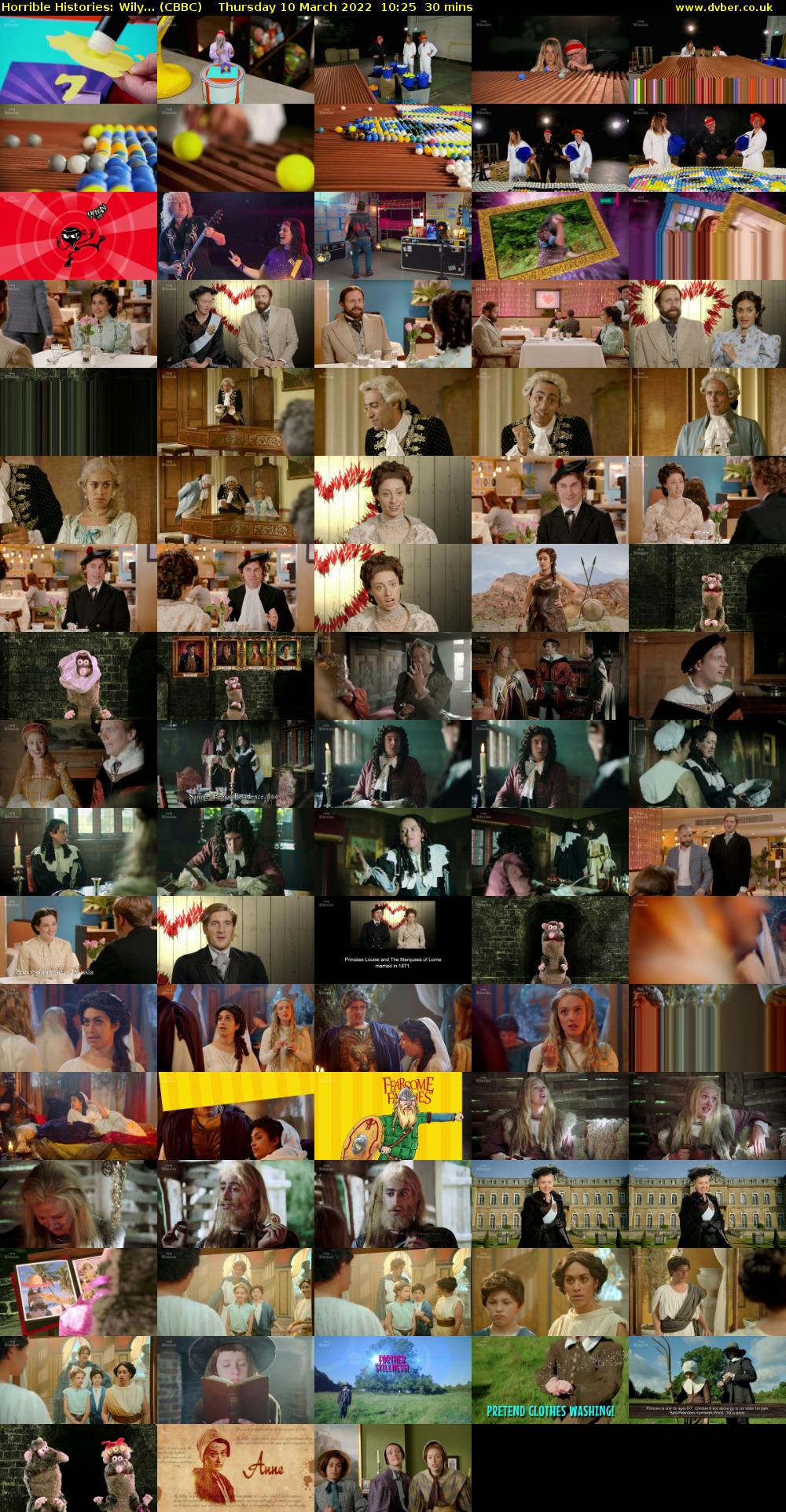 Horrible Histories: Wily... (CBBC) Thursday 10 March 2022 10:25 - 10:55