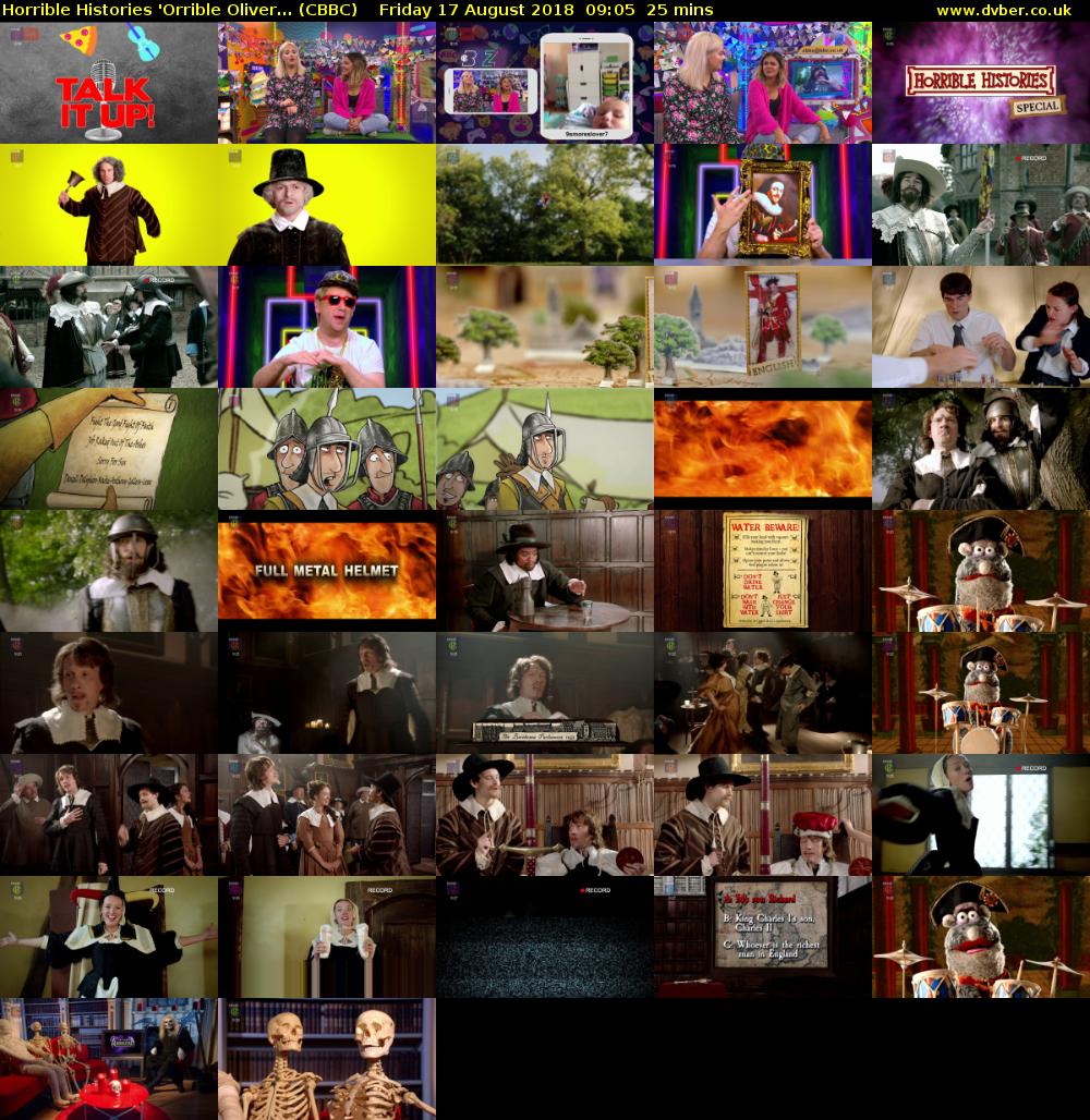 Horrible Histories 'Orrible Oliver... (CBBC) Friday 17 August 2018 09:05 - 09:30