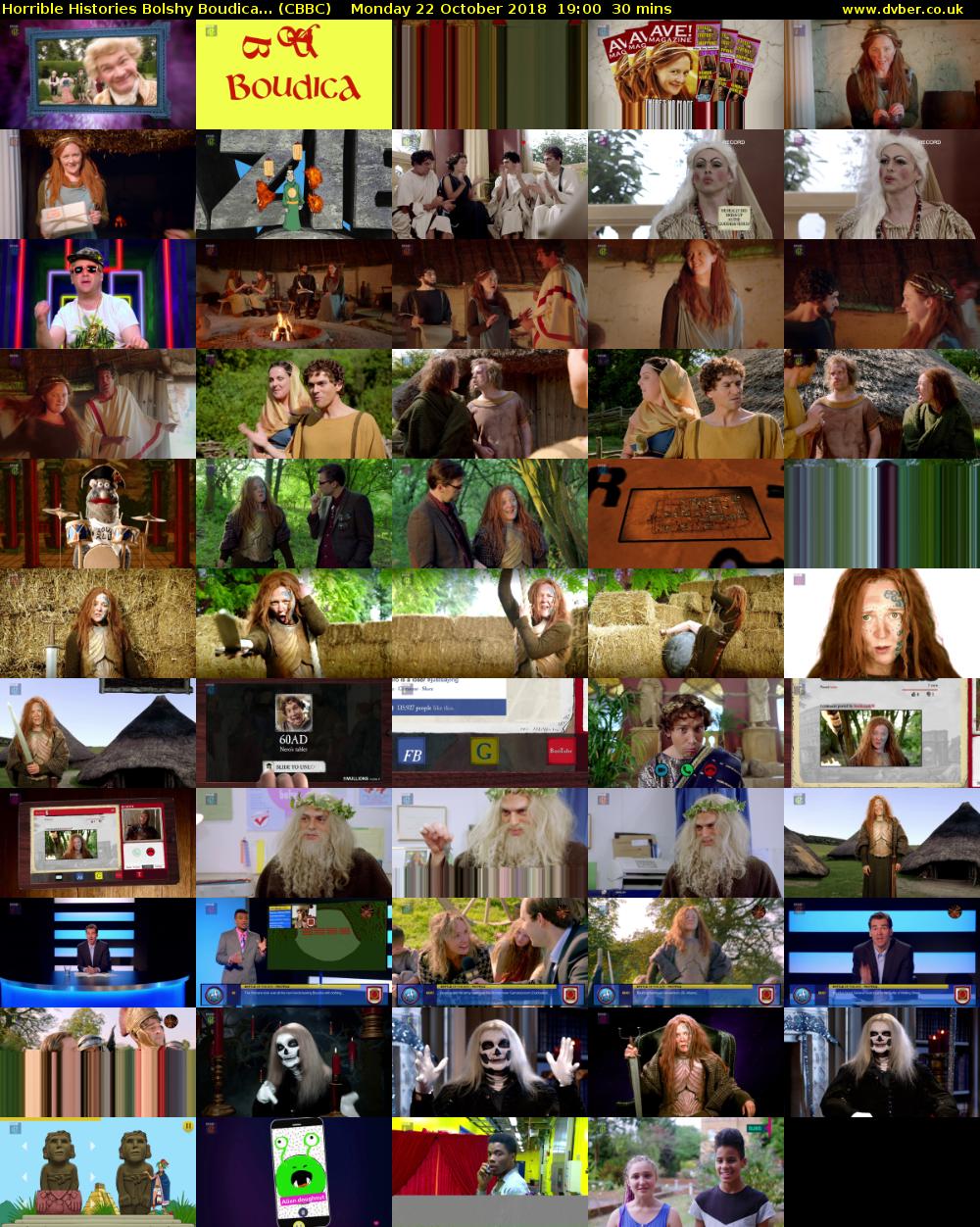 Horrible Histories Bolshy Boudica... (CBBC) Monday 22 October 2018 19:00 - 19:30