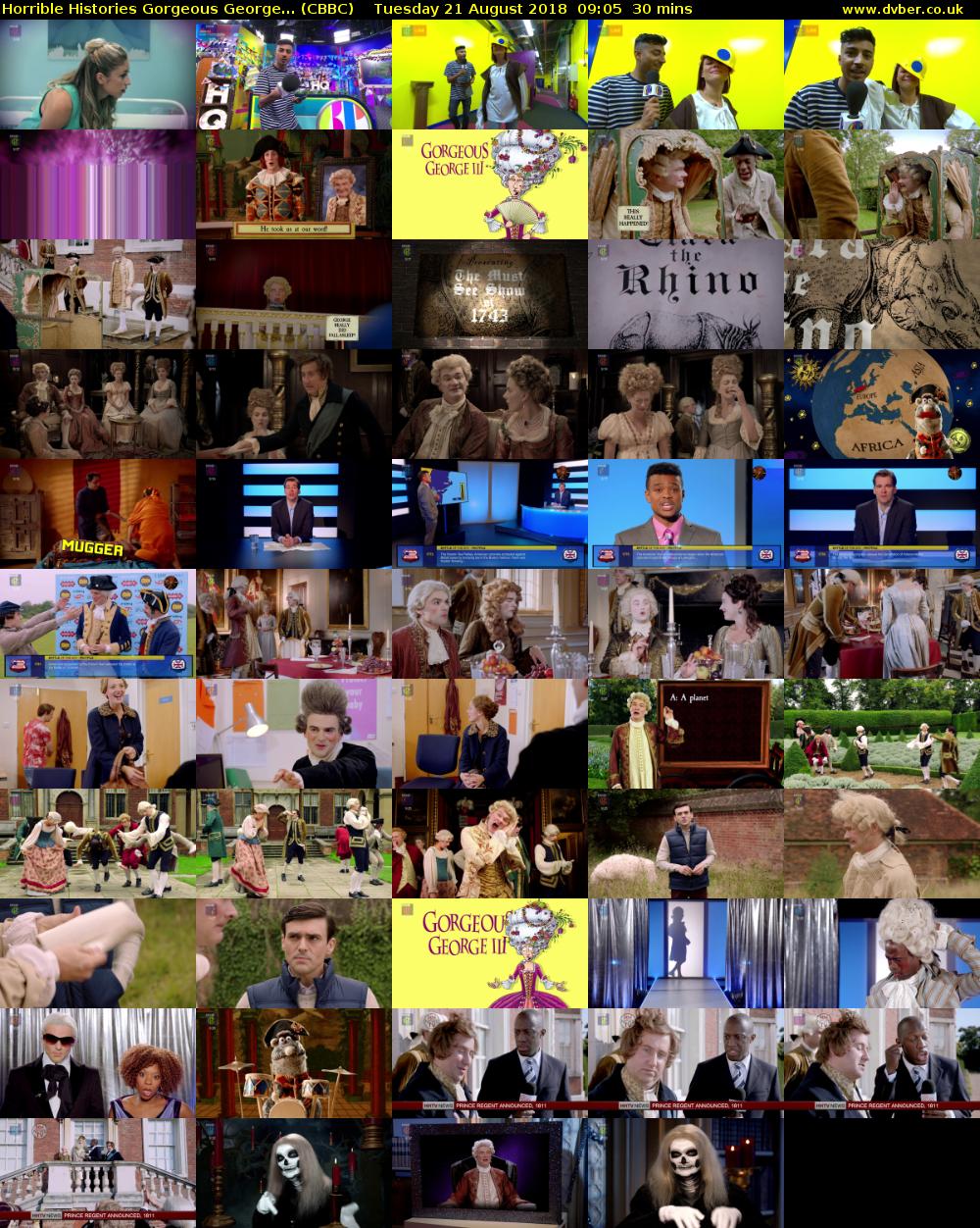 Horrible Histories Gorgeous George... (CBBC) Tuesday 21 August 2018 09:05 - 09:35