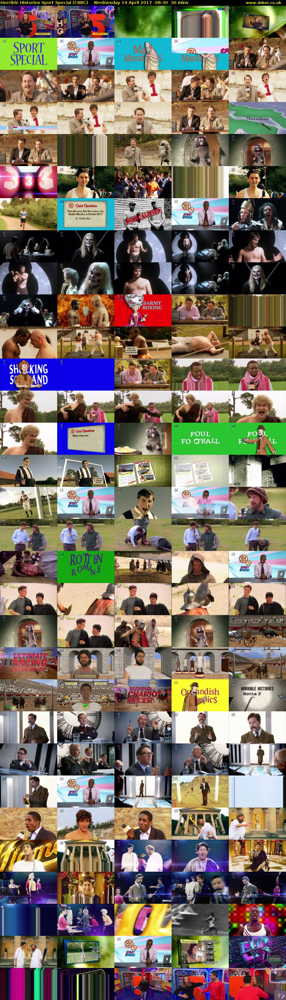 Horrible Histories Sport Special (CBBC) Wednesday 19 April 2017 08:30 - 09:00