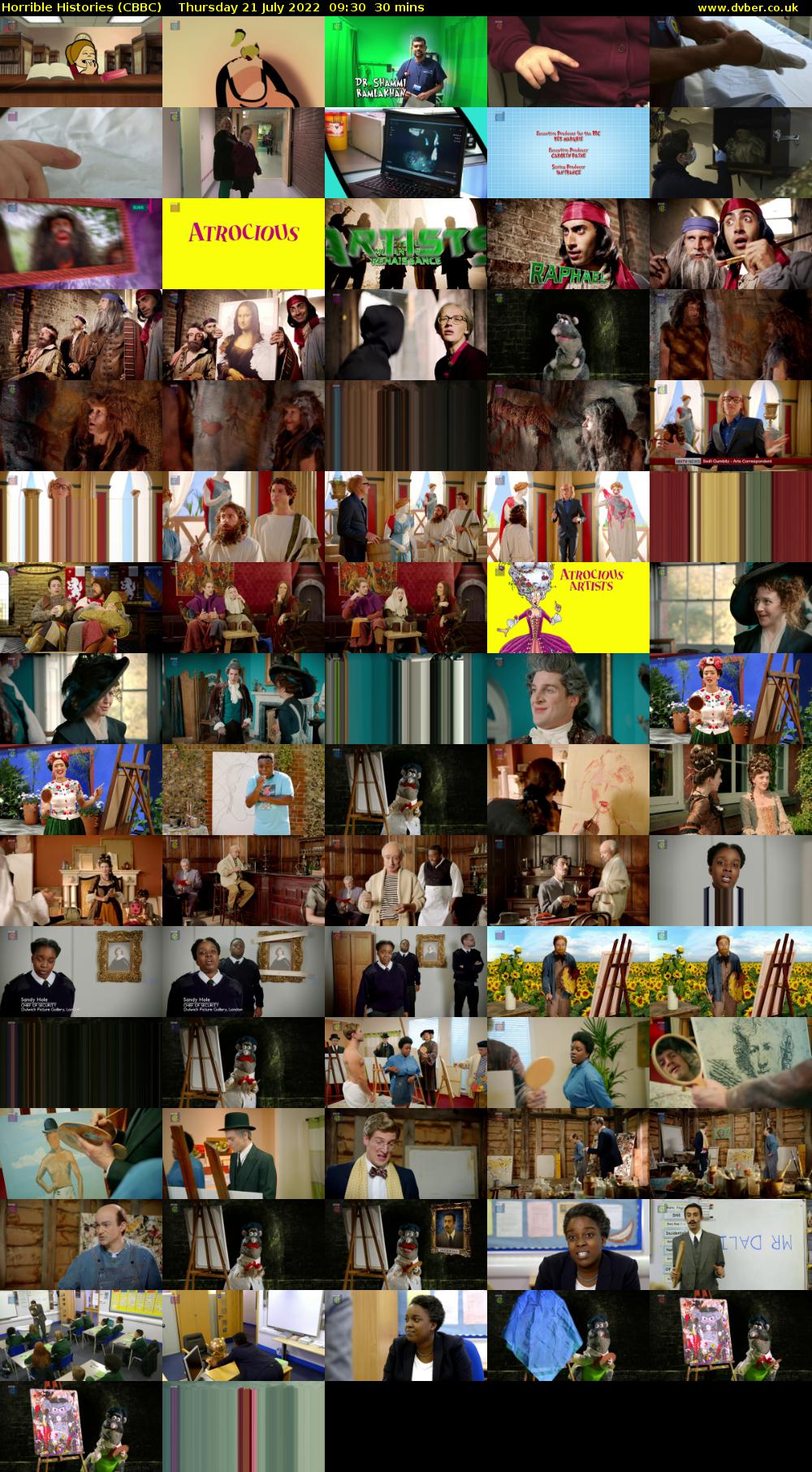 Horrible Histories (CBBC) Thursday 21 July 2022 09:30 - 10:00