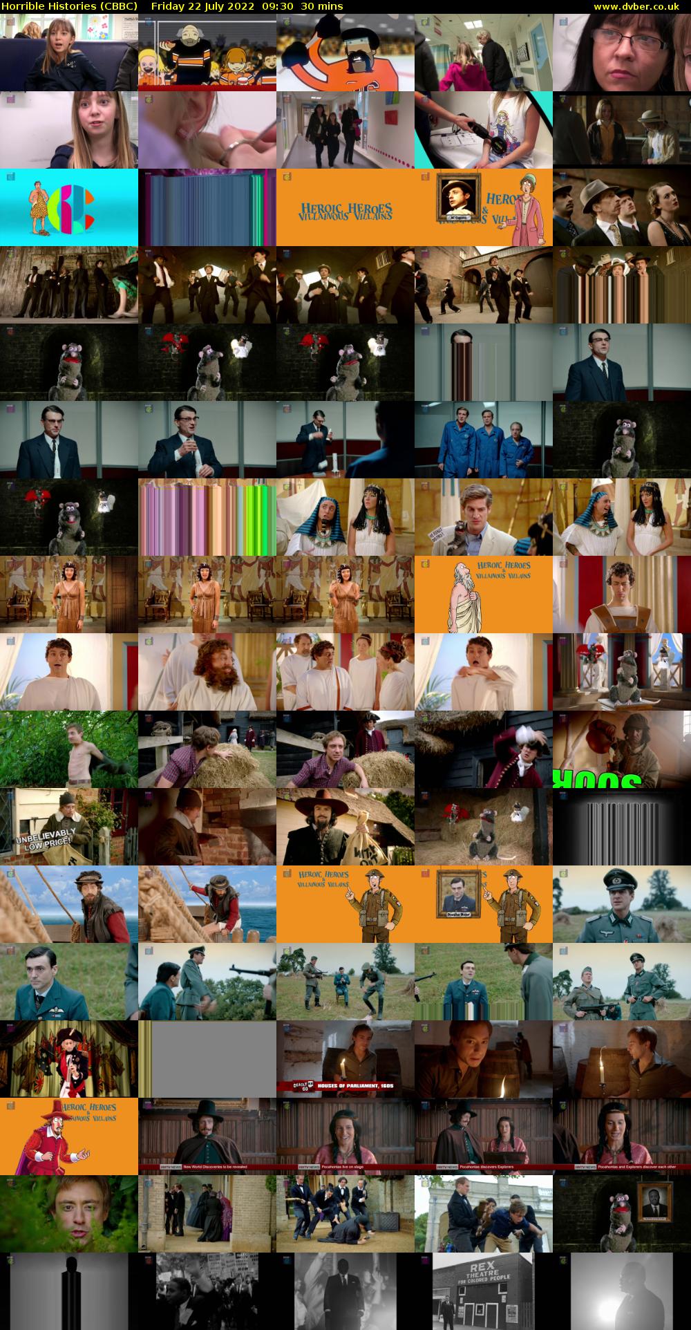 Horrible Histories (CBBC) Friday 22 July 2022 09:30 - 10:00