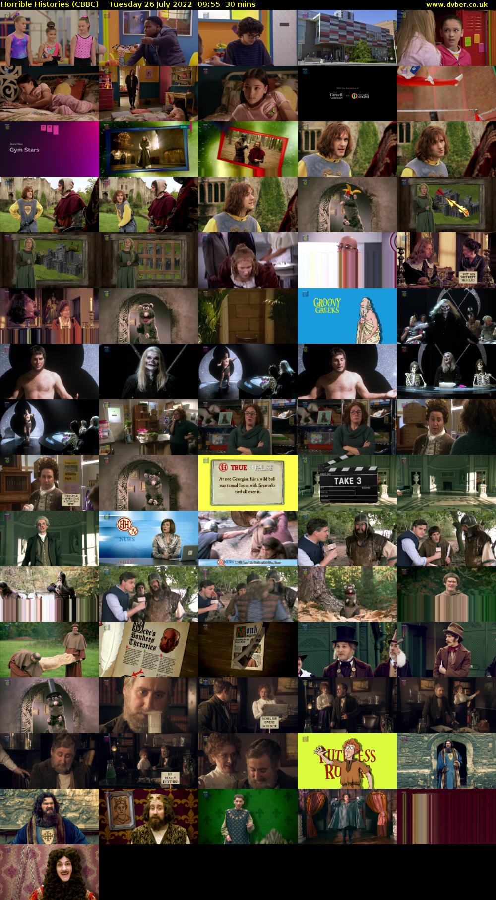 Horrible Histories (CBBC) Tuesday 26 July 2022 09:55 - 10:25