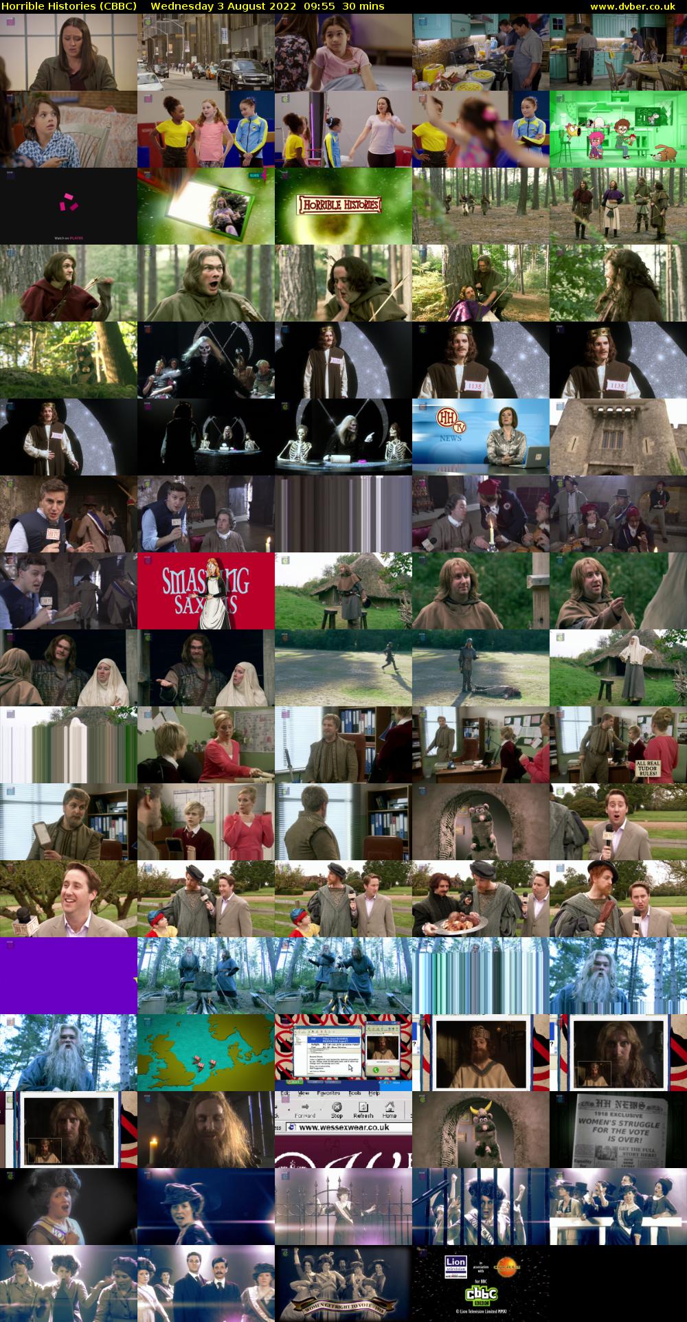 Horrible Histories (CBBC) Wednesday 3 August 2022 09:55 - 10:25