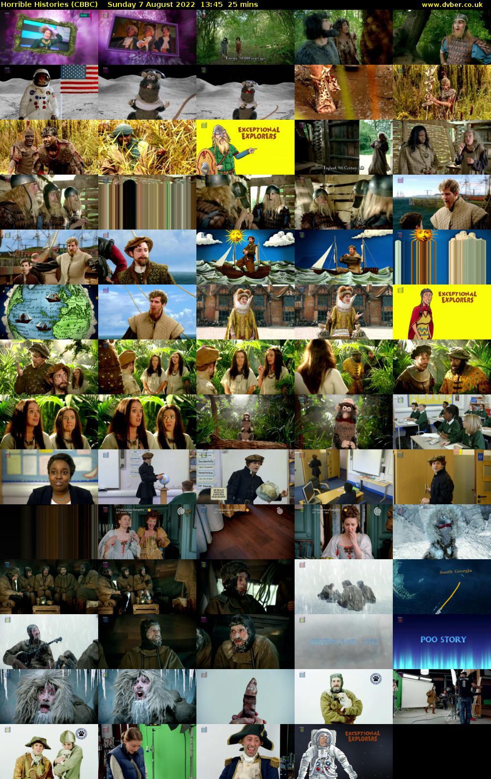 Horrible Histories (CBBC) Sunday 7 August 2022 13:45 - 14:10
