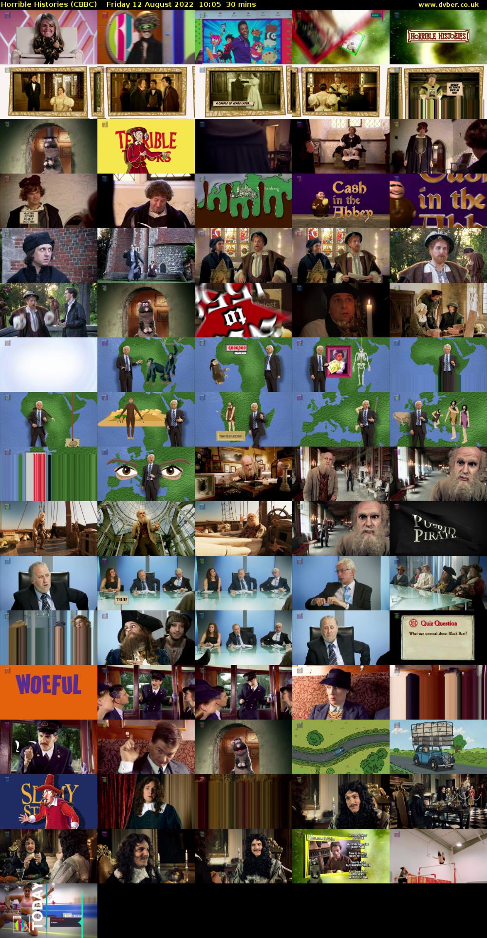 Horrible Histories (CBBC) Friday 12 August 2022 10:05 - 10:35