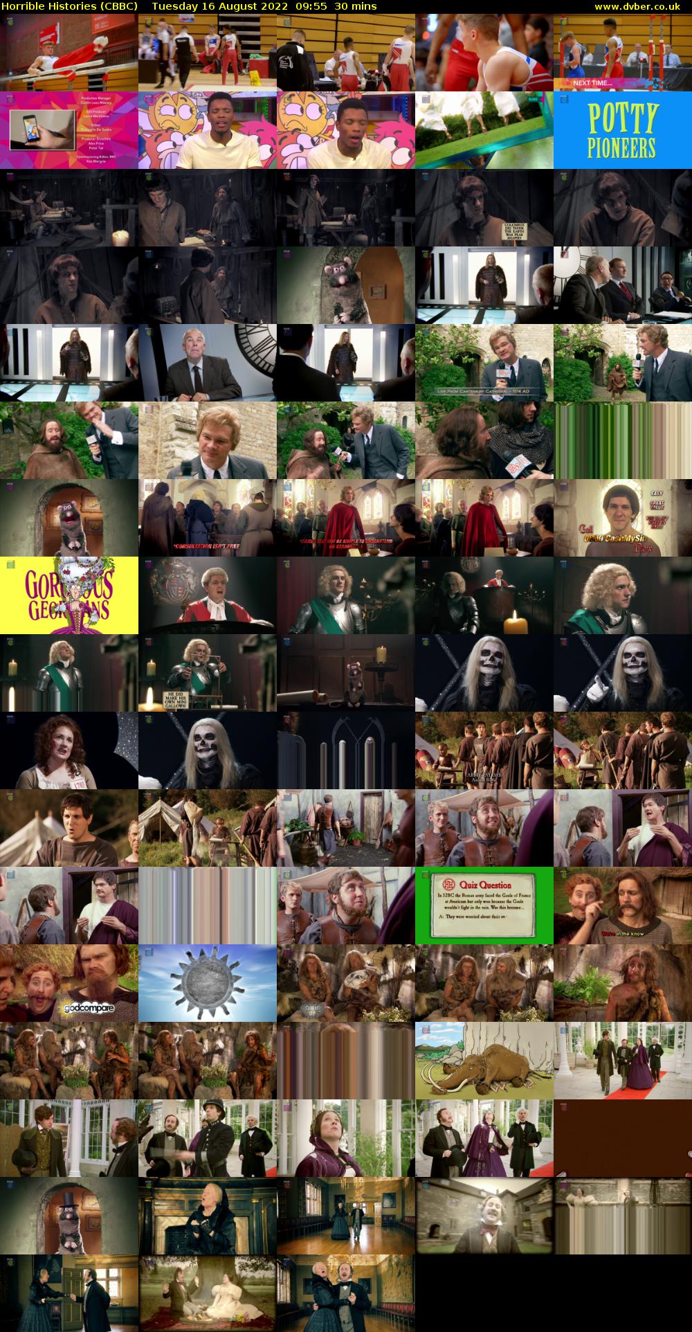 Horrible Histories (CBBC) Tuesday 16 August 2022 09:55 - 10:25