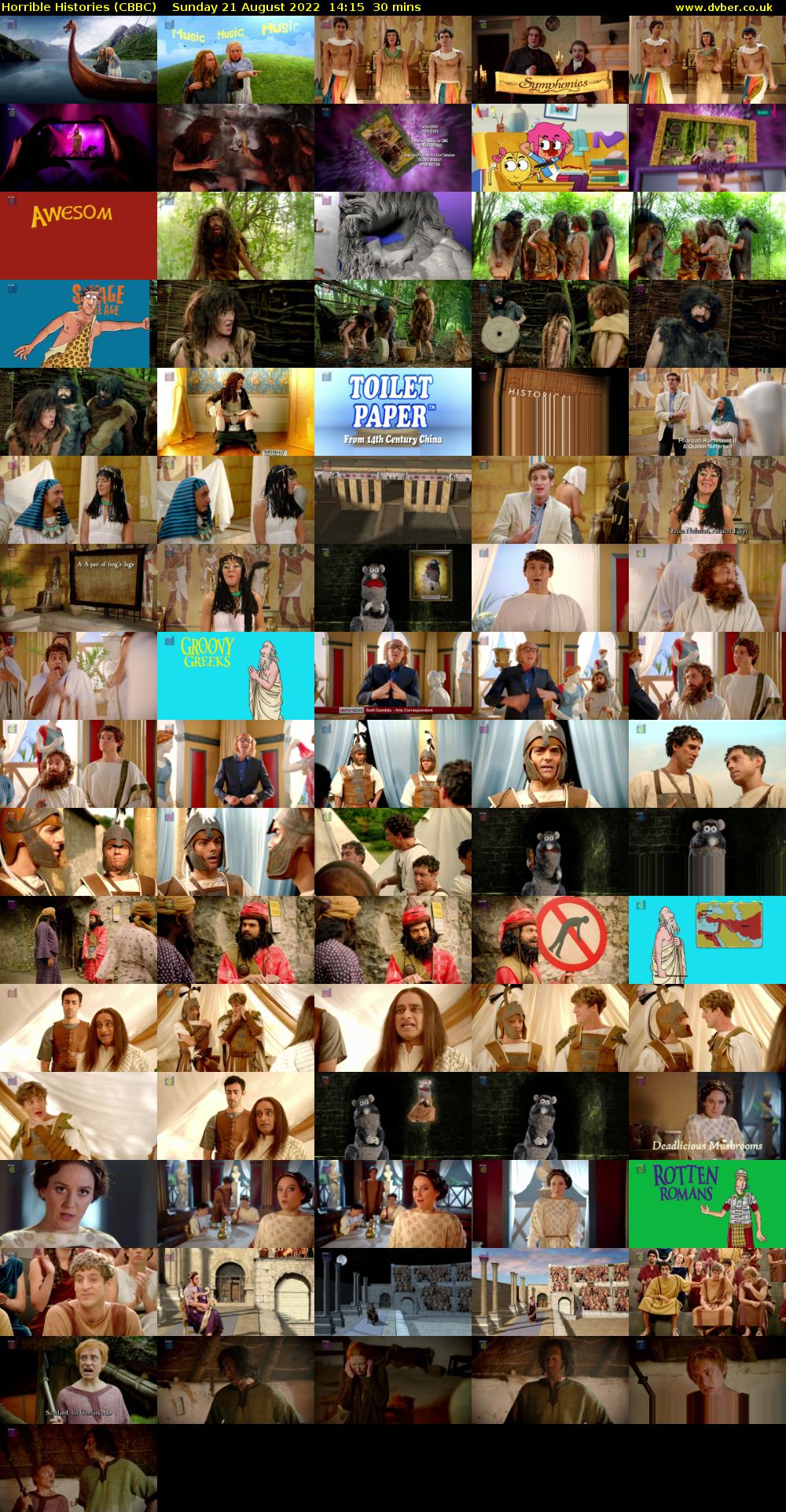 Horrible Histories (CBBC) Sunday 21 August 2022 14:15 - 14:45
