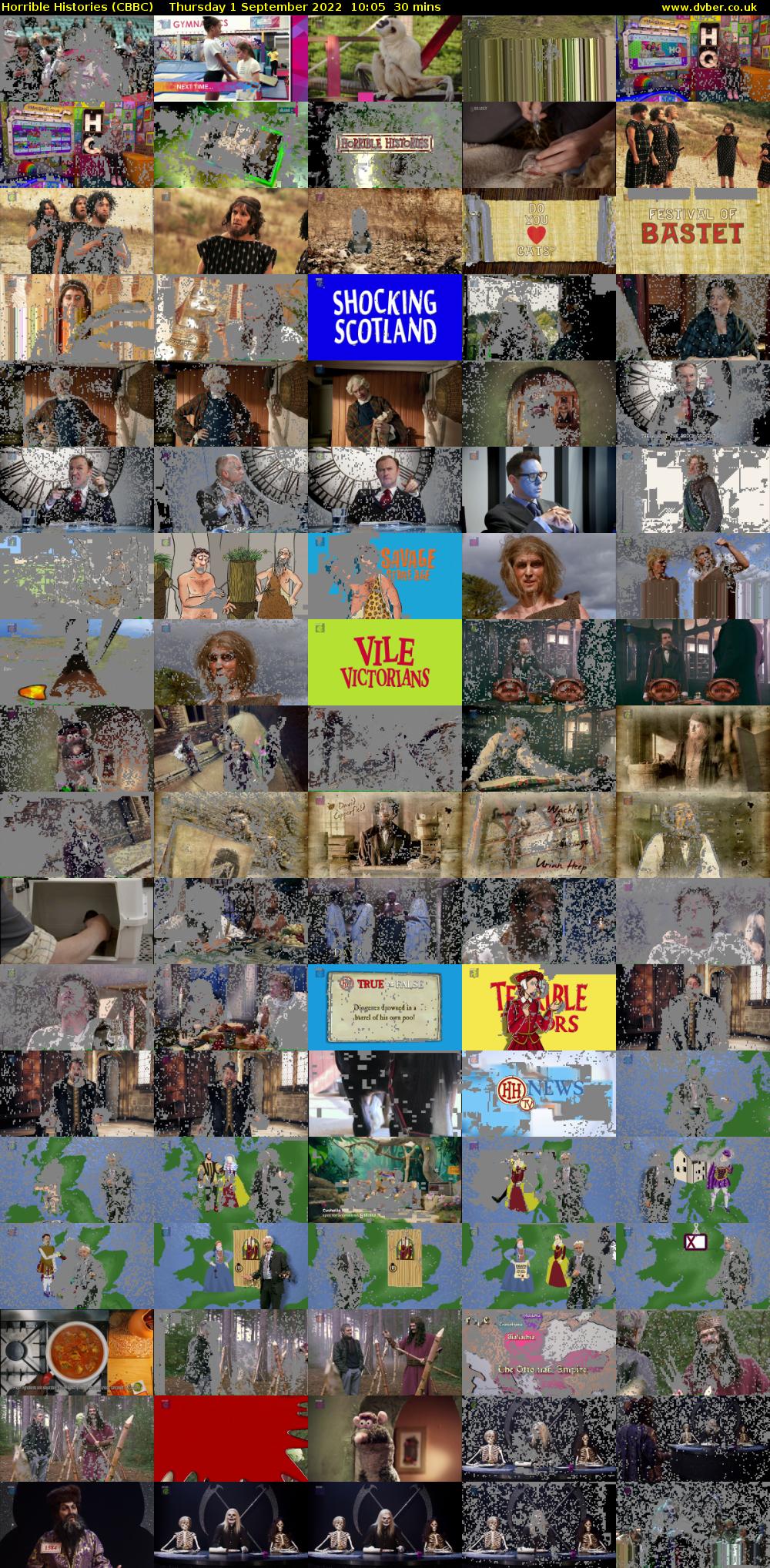 Horrible Histories (CBBC) Thursday 1 September 2022 10:05 - 10:35